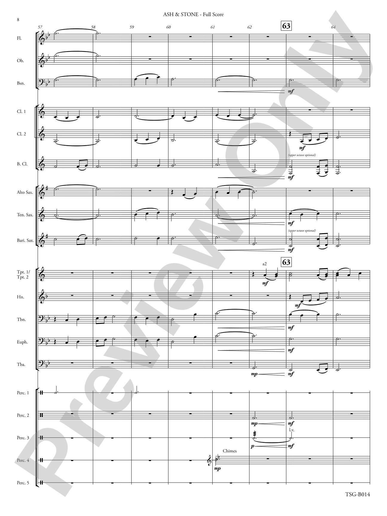 Ash & Stone: Concert Band Conductor Score & Parts