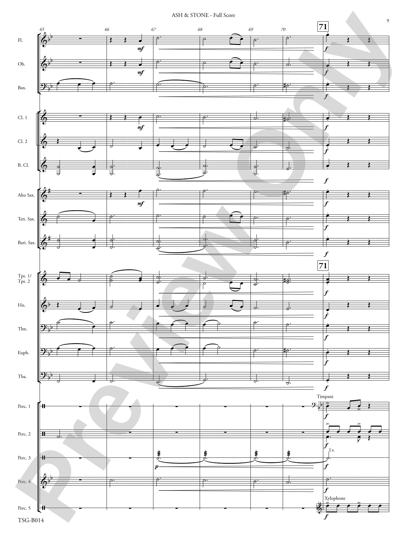 Ash & Stone: Concert Band Conductor Score & Parts