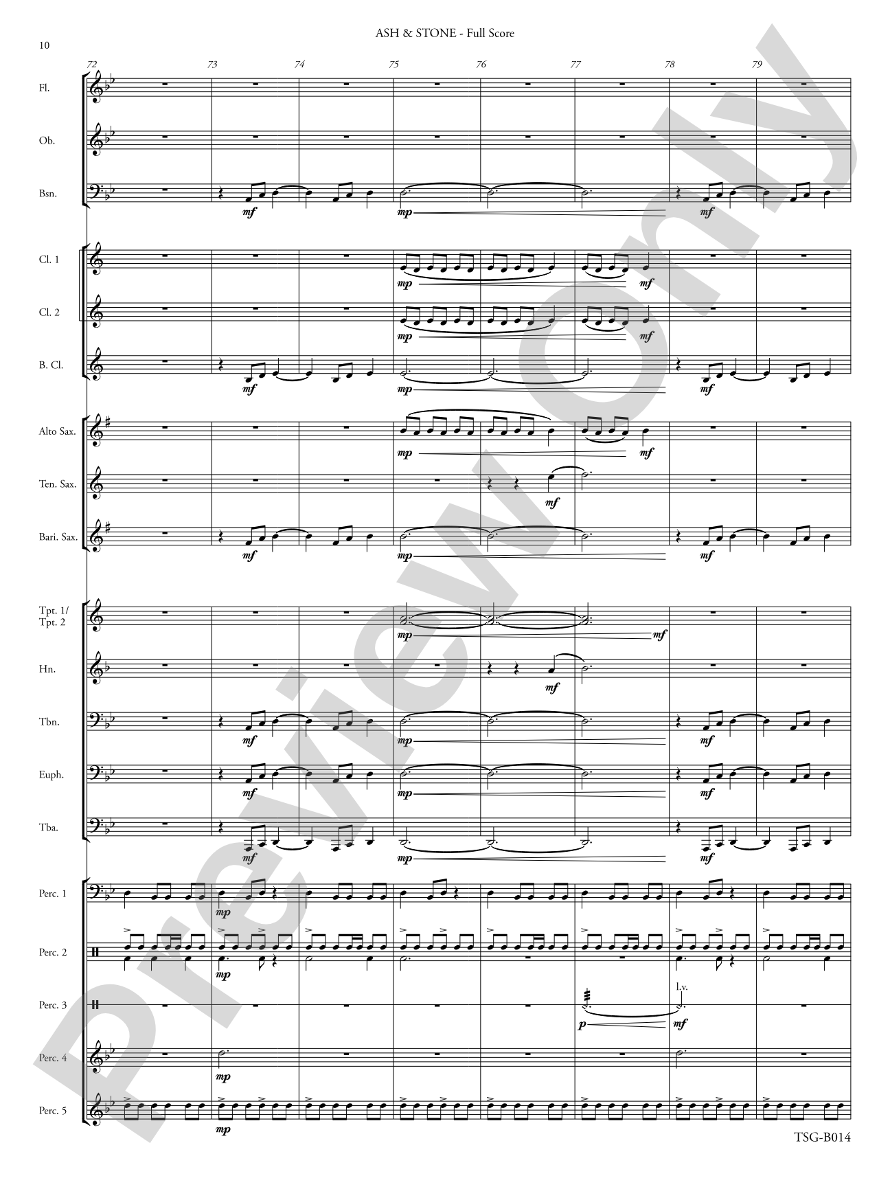 Ash & Stone: Concert Band Conductor Score & Parts