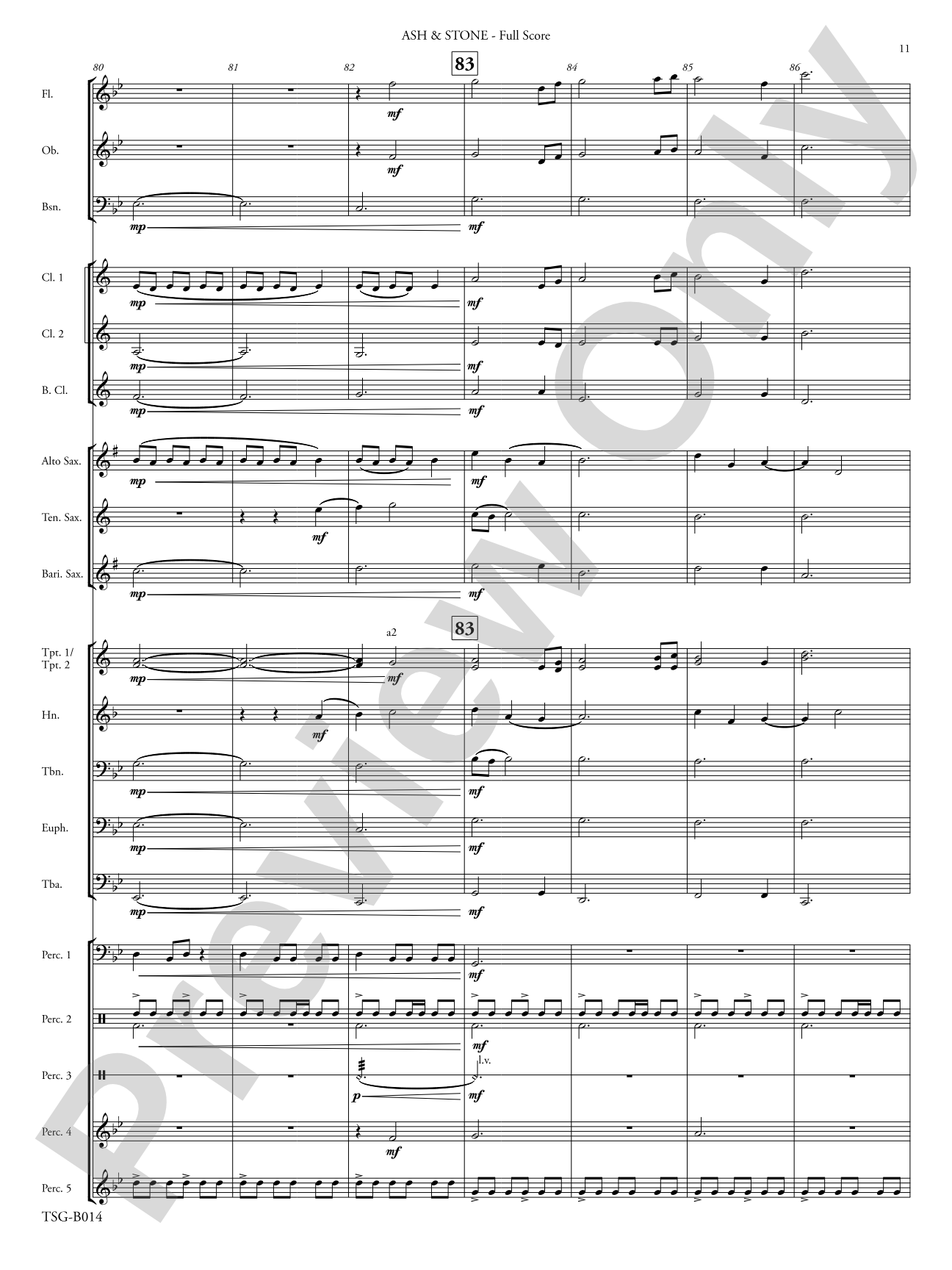 Ash & Stone: Concert Band Conductor Score & Parts
