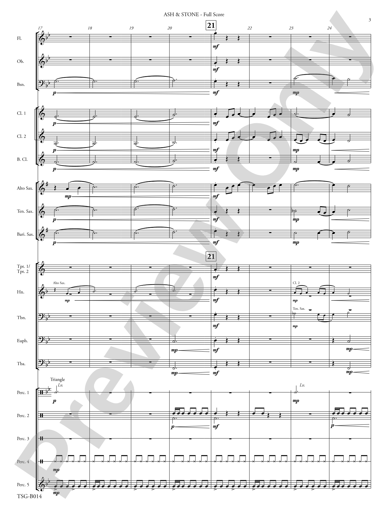 Ash & Stone: Concert Band Conductor Score & Parts