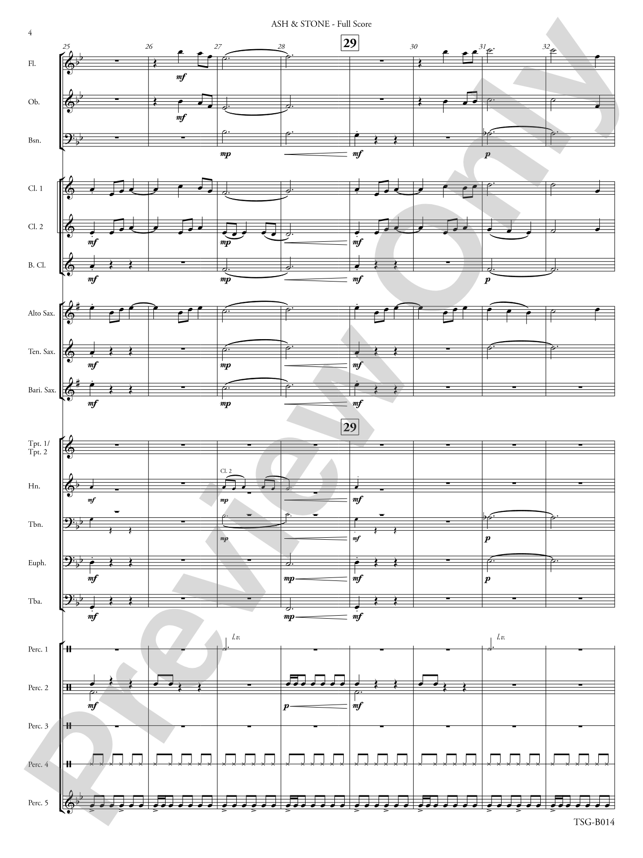 Ash & Stone: Concert Band Conductor Score & Parts