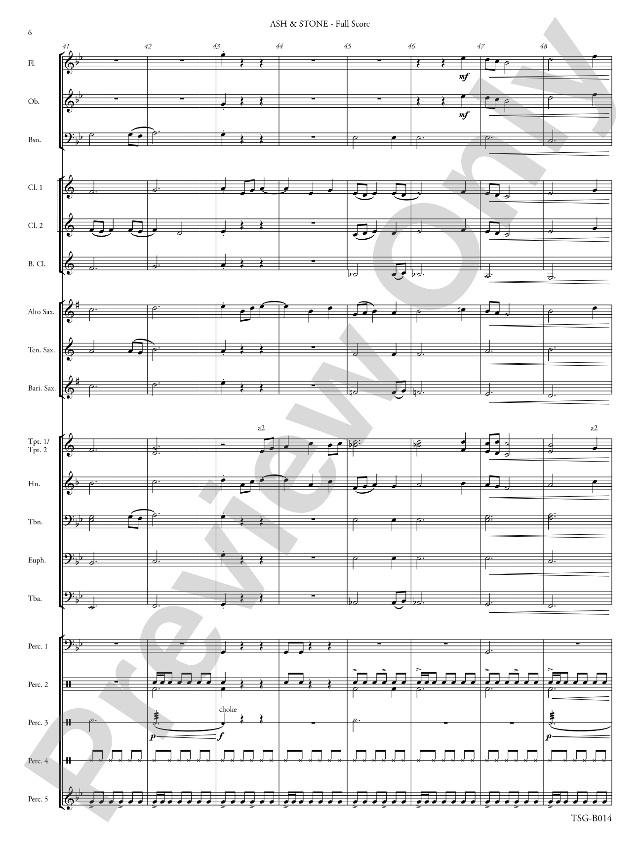 Ash & Stone: Concert Band Conductor Score & Parts