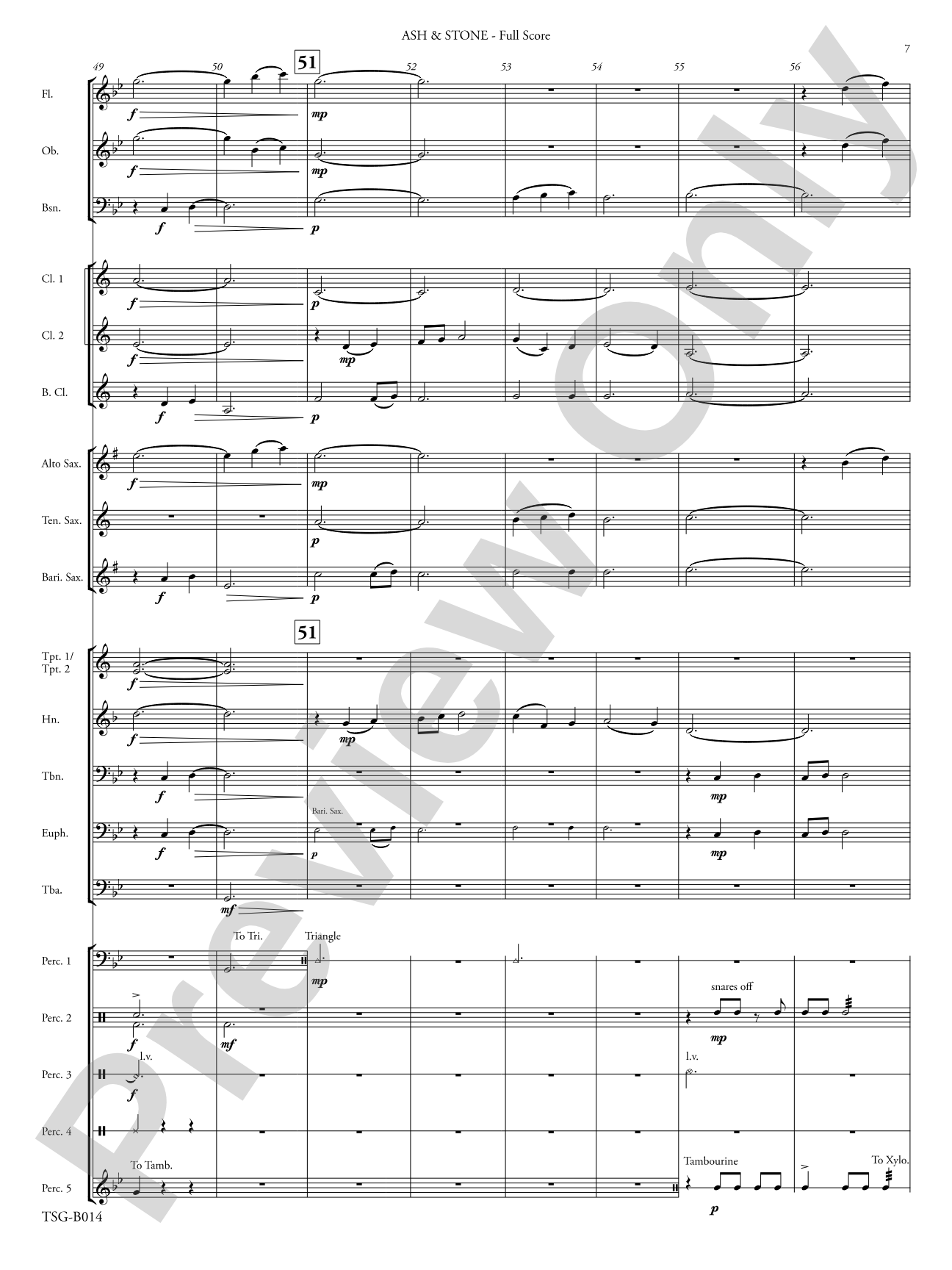 Ash & Stone: Concert Band Conductor Score & Parts
