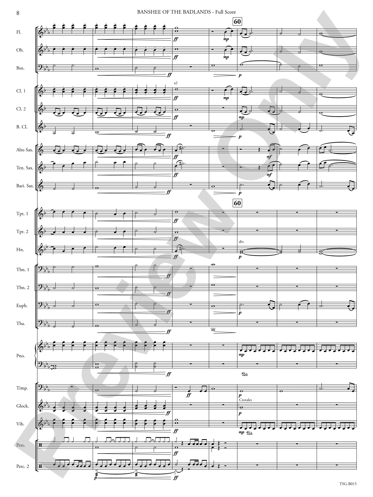 Banshee of the Badlands: Concert Band Conductor Score & Parts