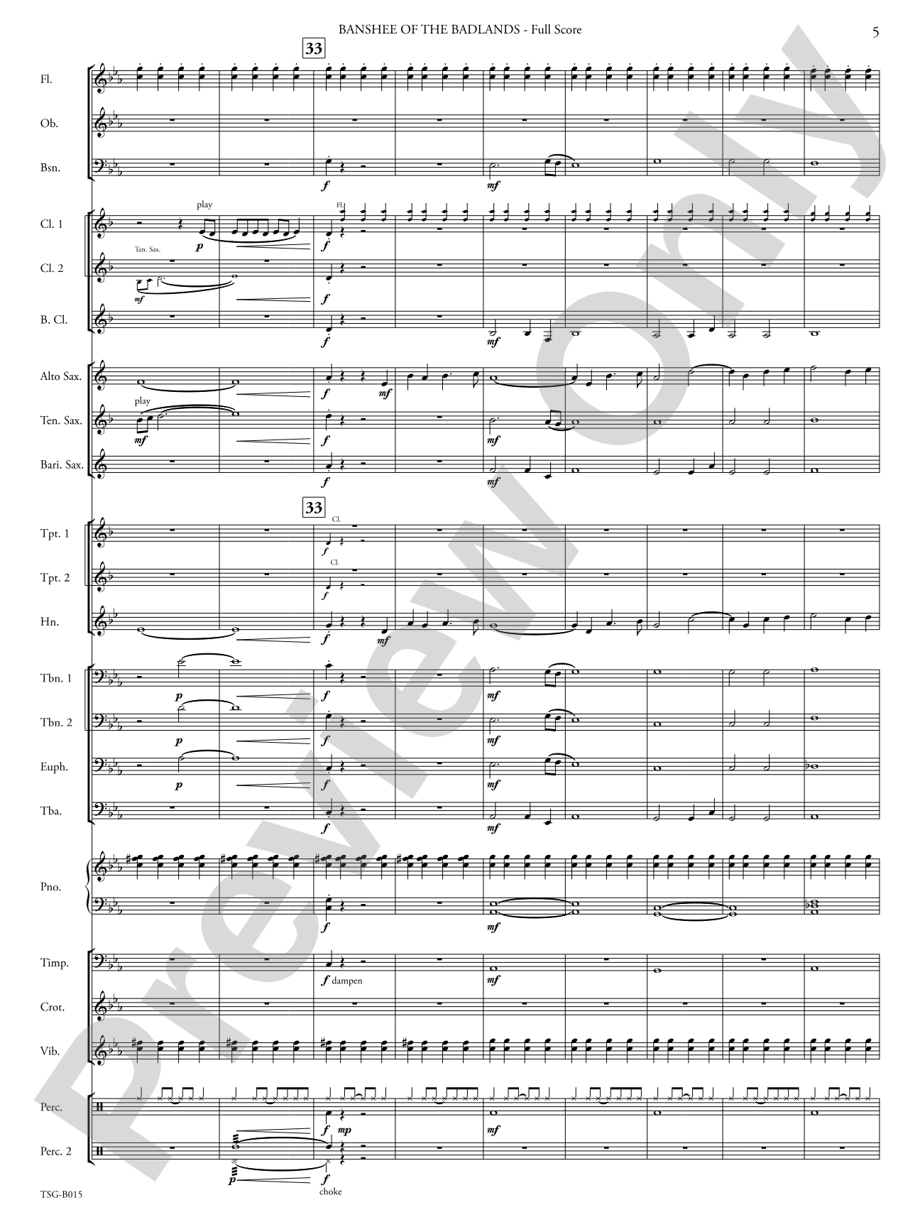 Banshee of the Badlands: Concert Band Conductor Score & Parts