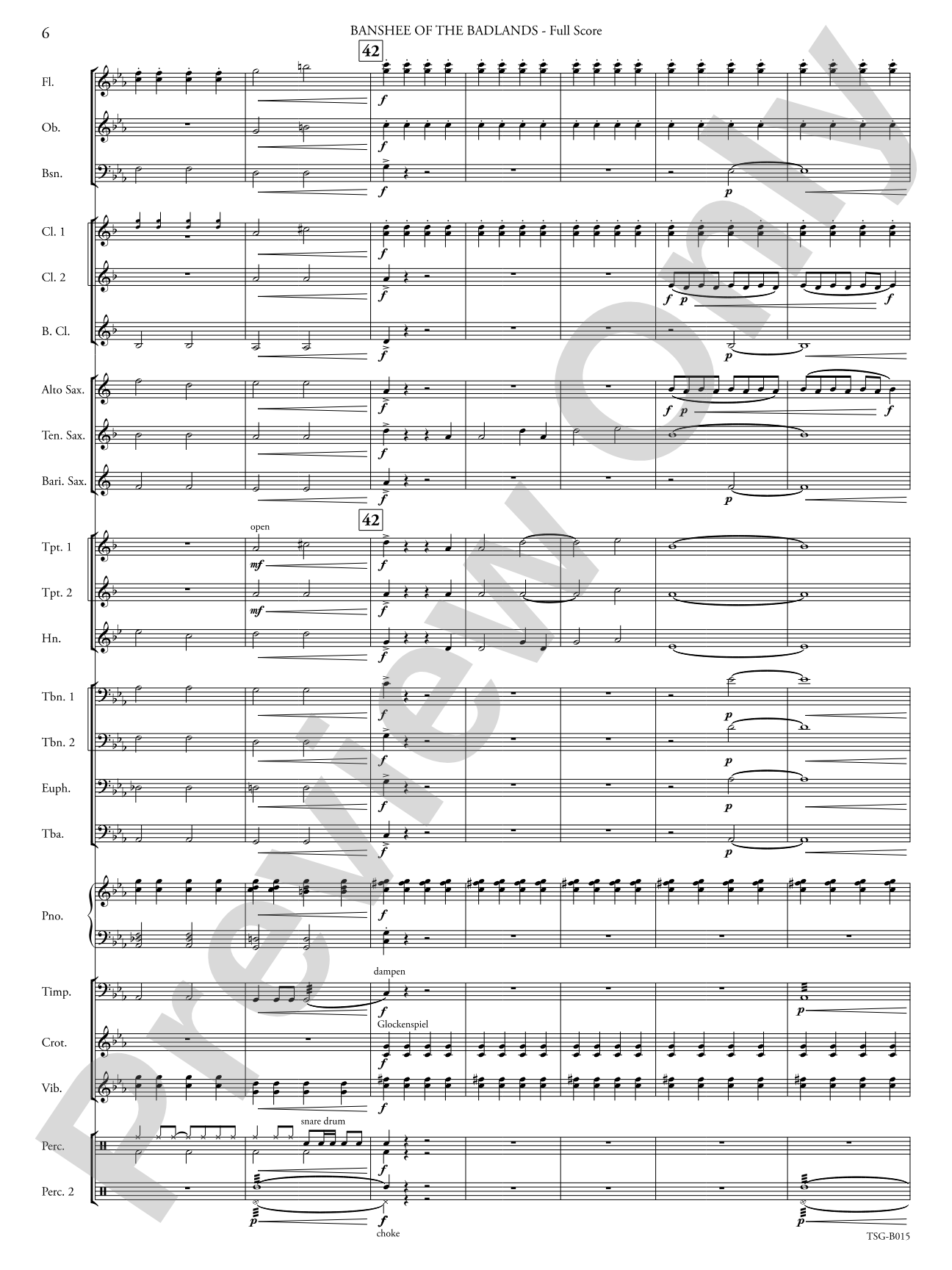 Banshee of the Badlands: Concert Band Conductor Score & Parts
