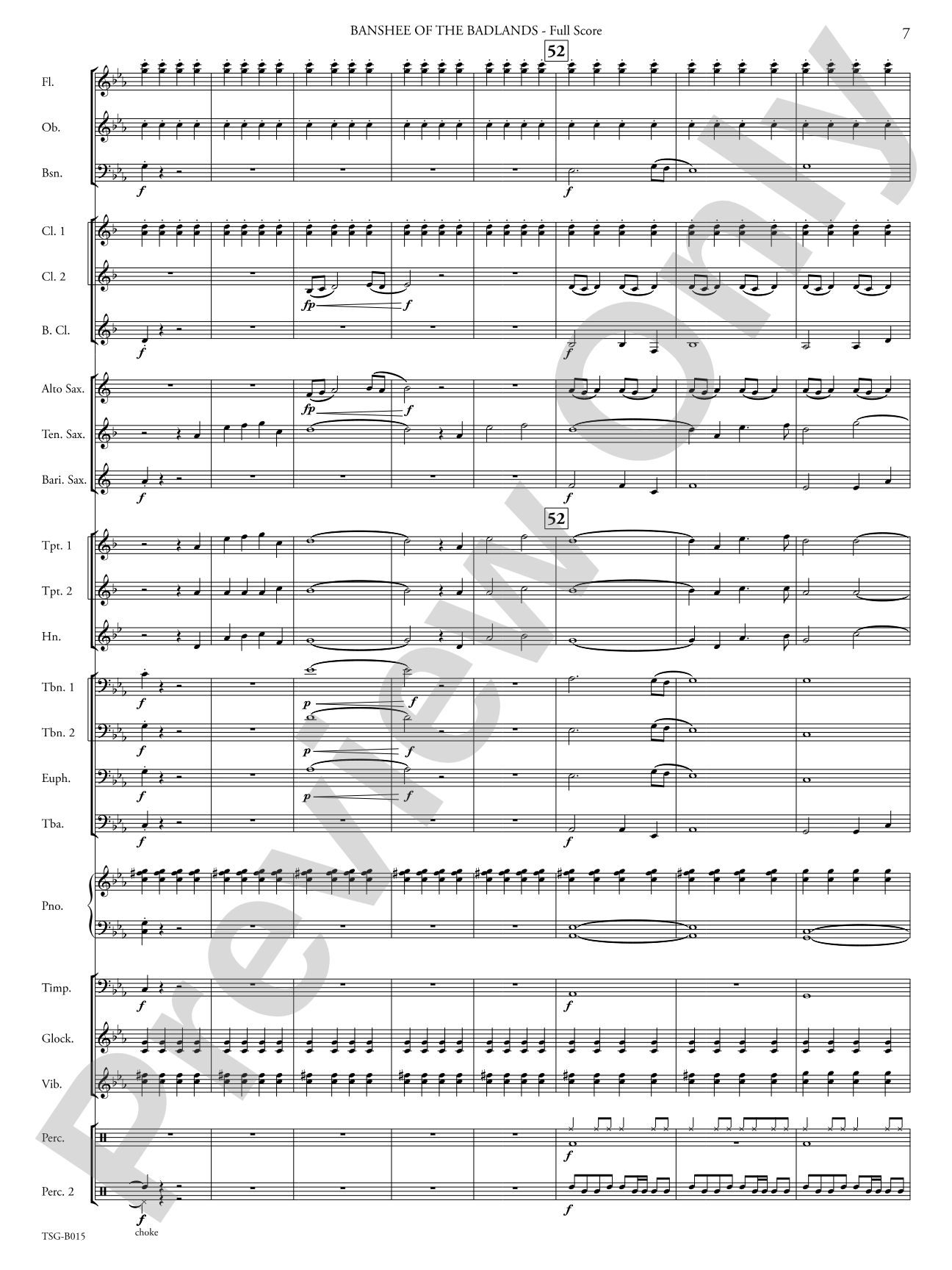 Banshee of the Badlands: Concert Band Conductor Score & Parts