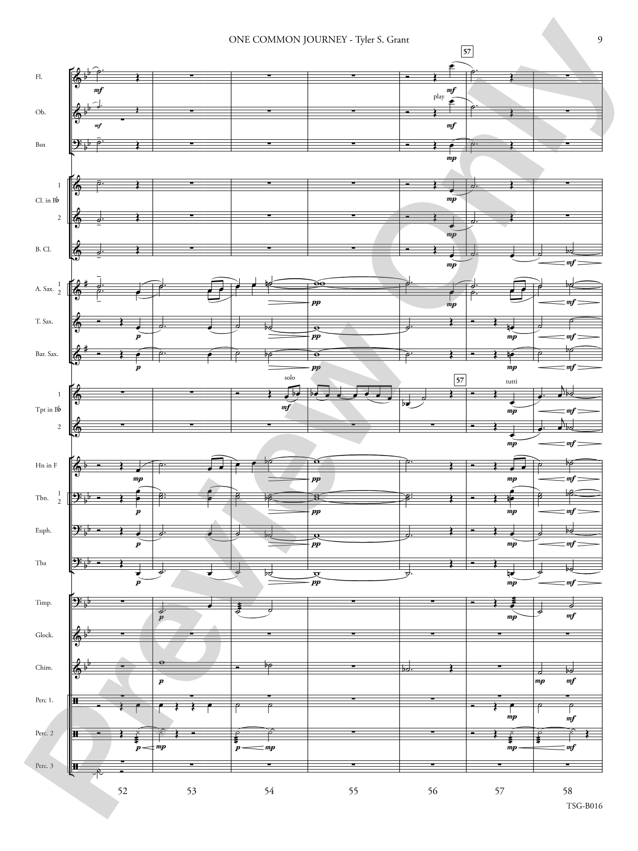 One Common Journey: Concert Band Conductor Score & Parts
