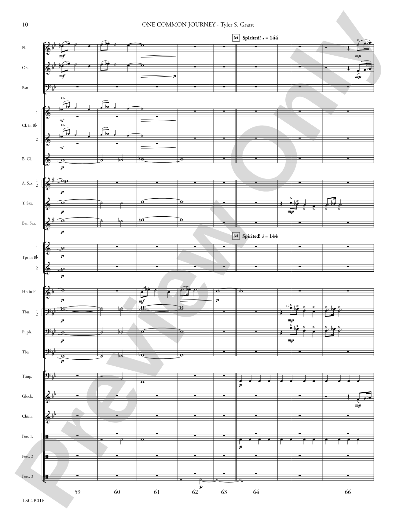 One Common Journey: Concert Band Conductor Score & Parts
