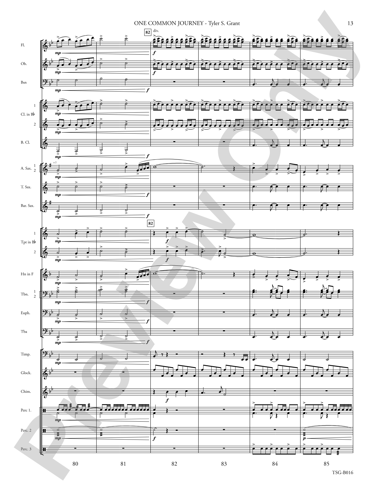 One Common Journey: Concert Band Conductor Score & Parts