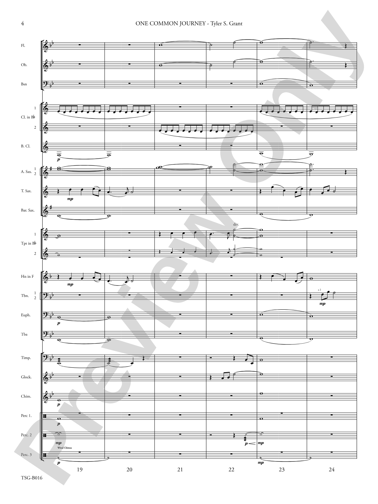 One Common Journey: Concert Band Conductor Score & Parts