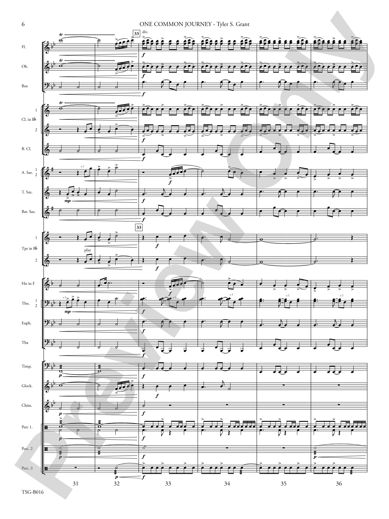 One Common Journey: Concert Band Conductor Score & Parts