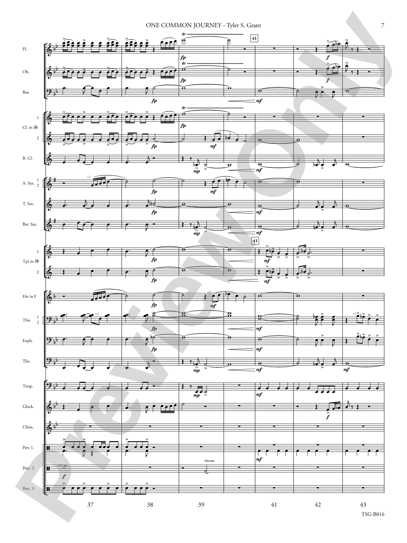 One Common Journey: Concert Band Conductor Score & Parts