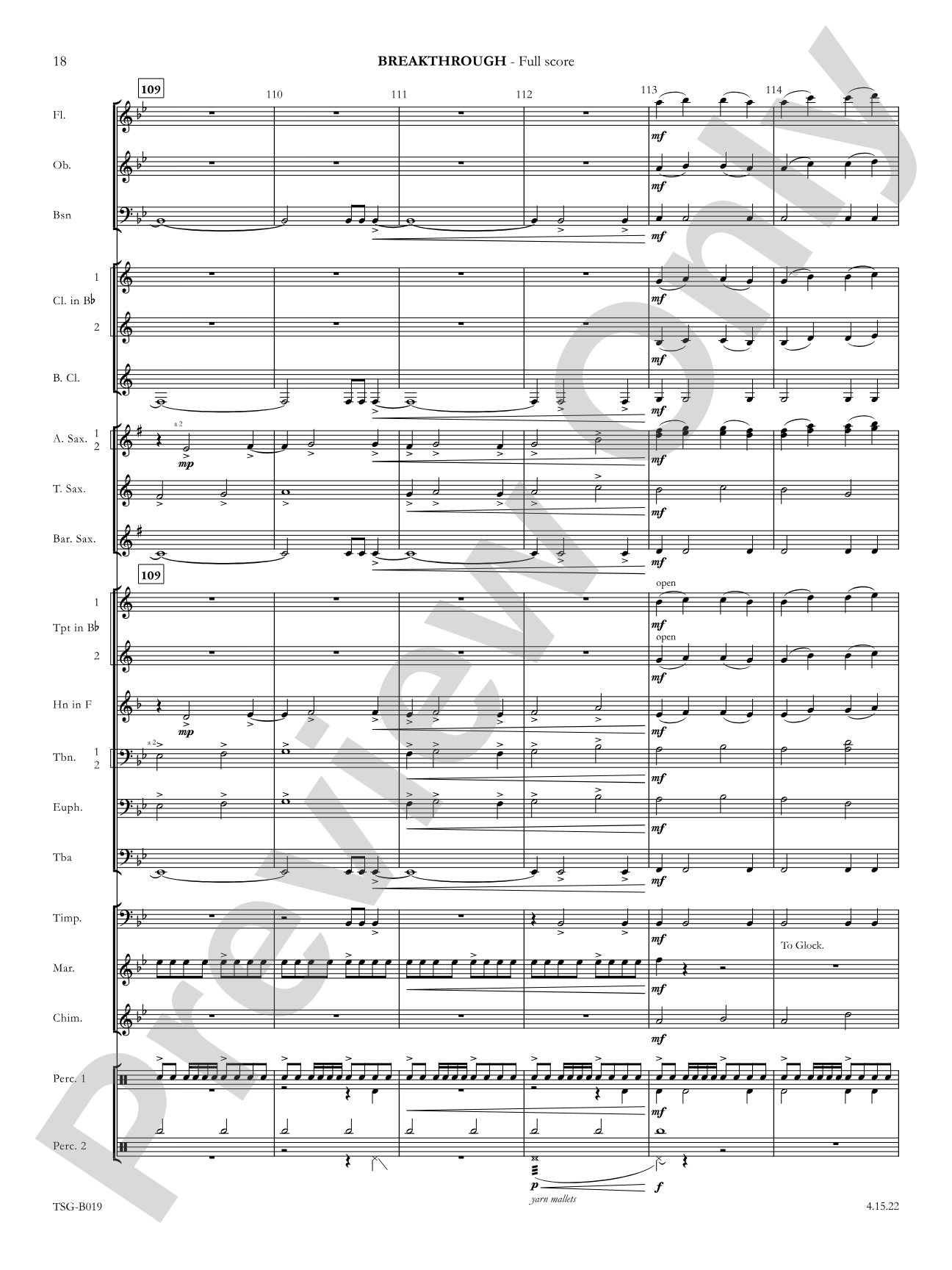 Breakthrough: Concert Band Conductor Score & Parts