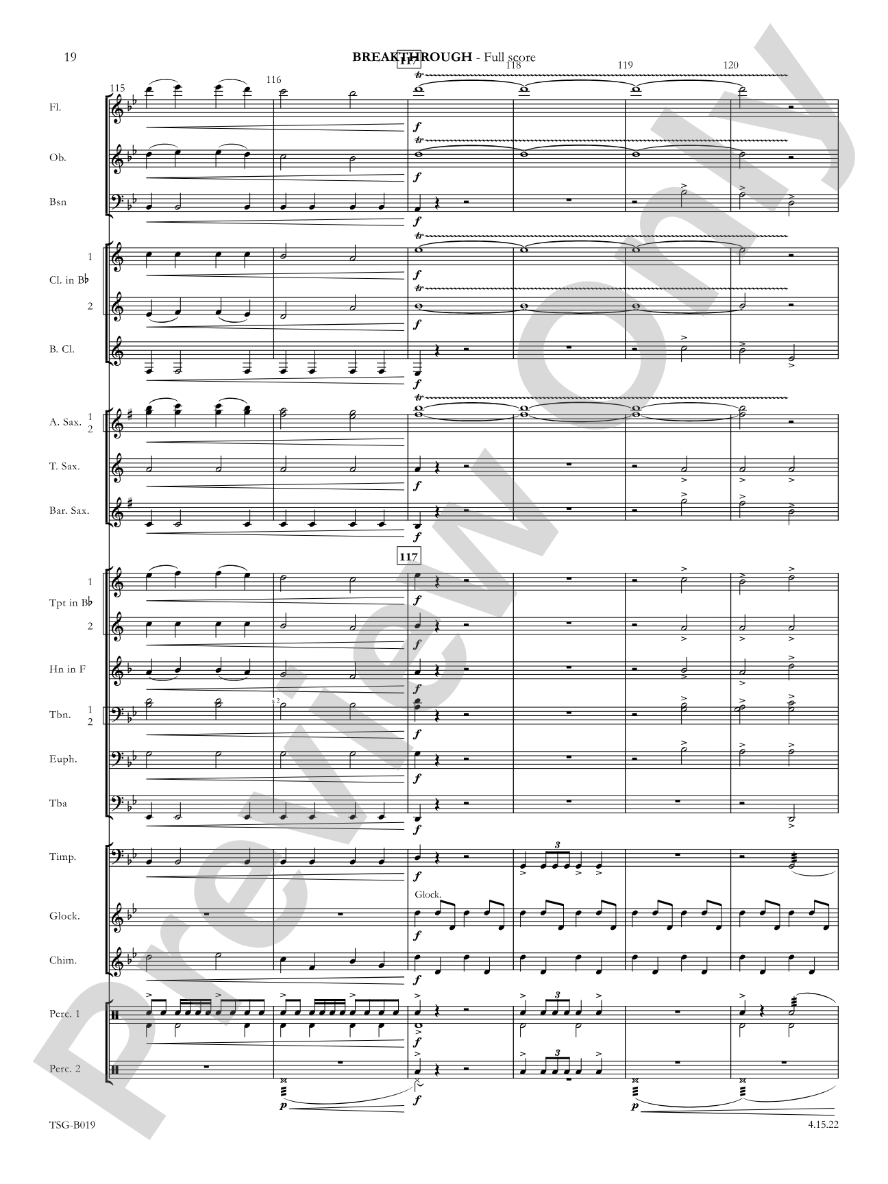 Breakthrough: Concert Band Conductor Score & Parts