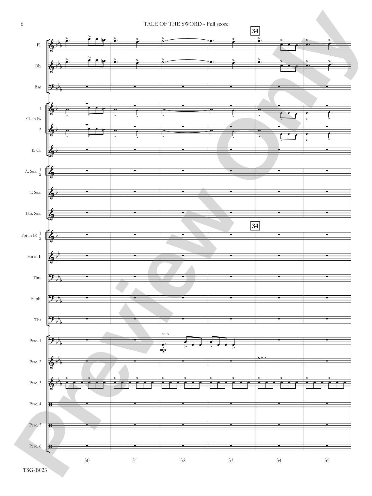 Tale of the Sword: Concert Band Conductor Score & Parts