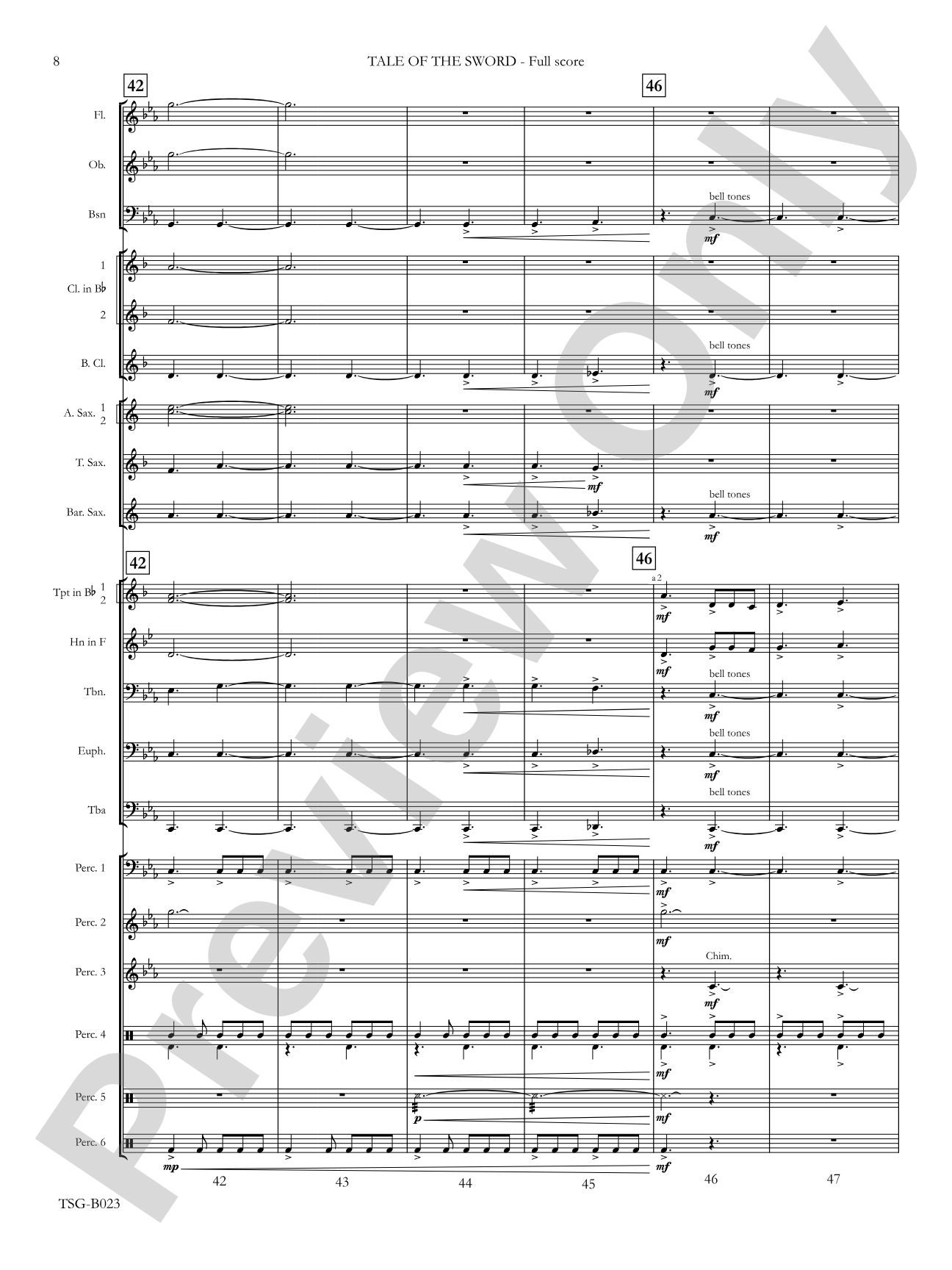 Tale of the Sword: Concert Band Conductor Score & Parts