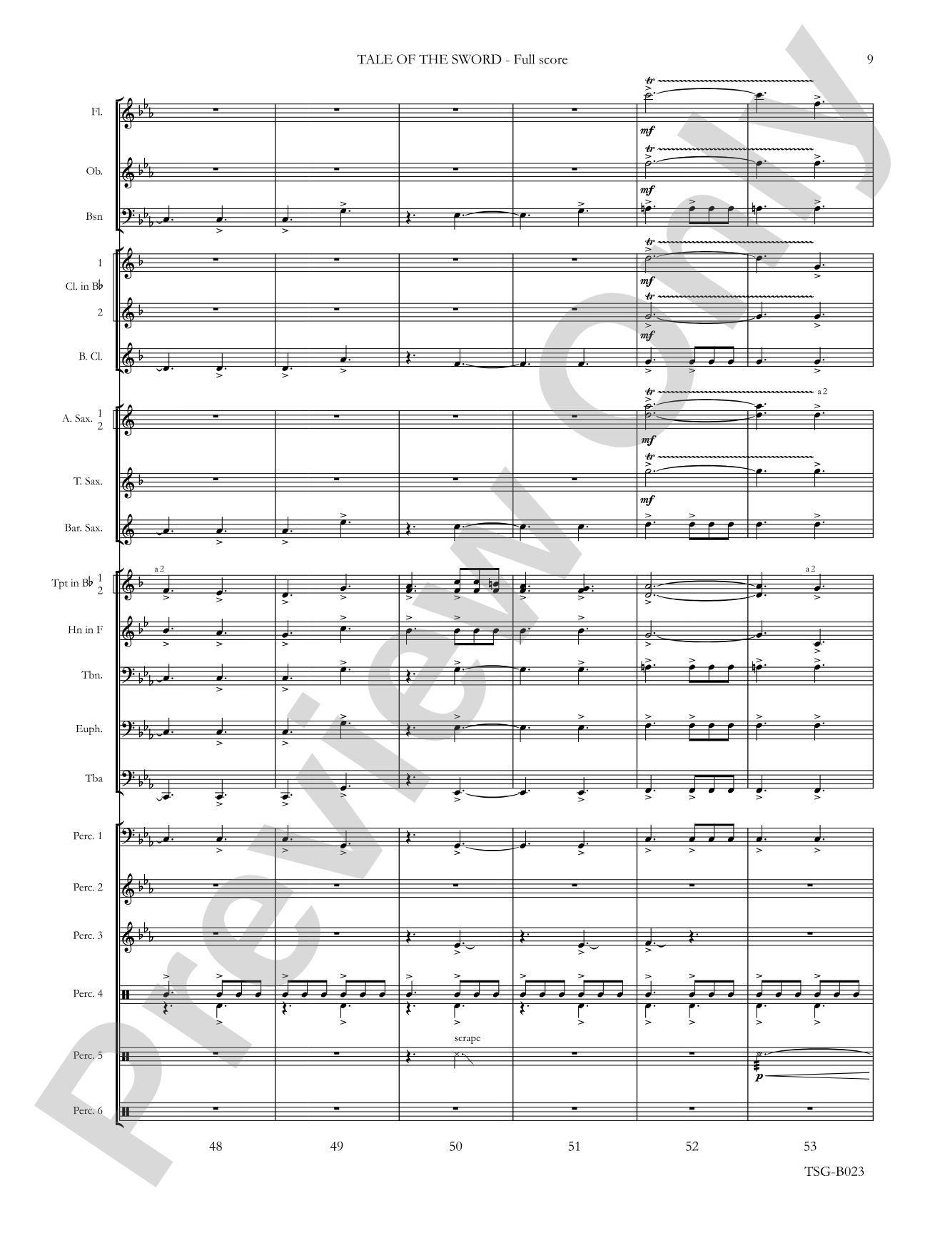Tale of the Sword: Concert Band Conductor Score & Parts