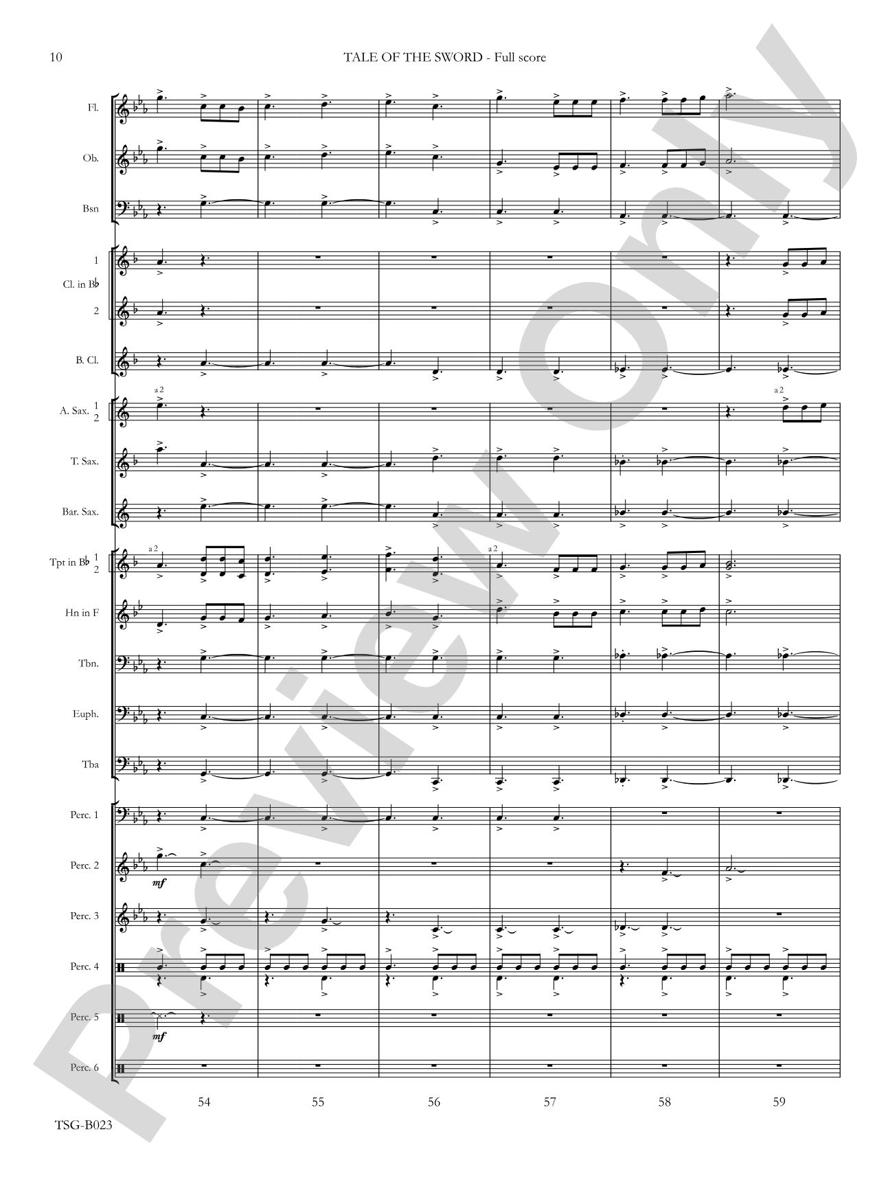 Tale of the Sword: Concert Band Conductor Score & Parts