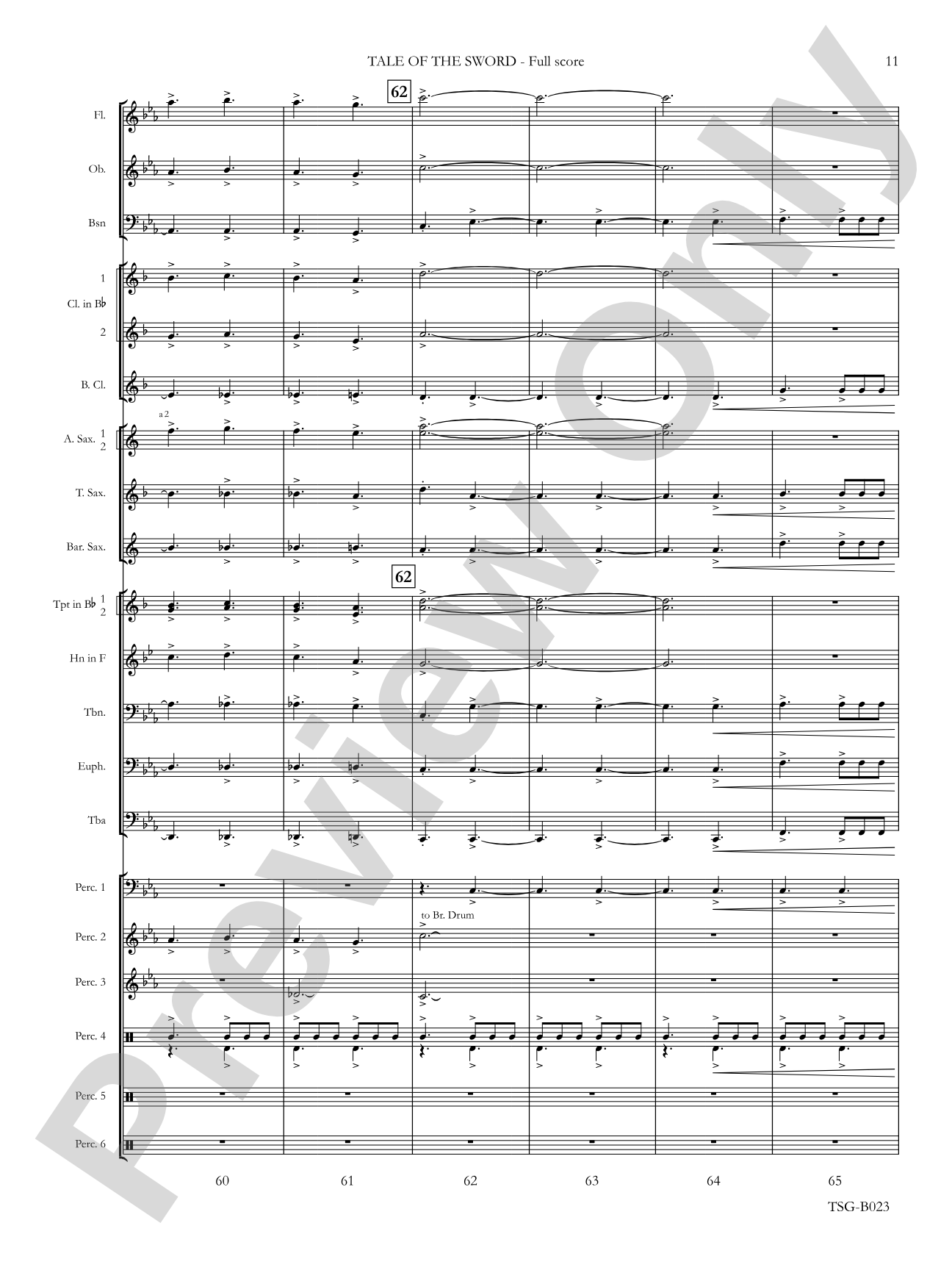 Tale of the Sword: Concert Band Conductor Score & Parts