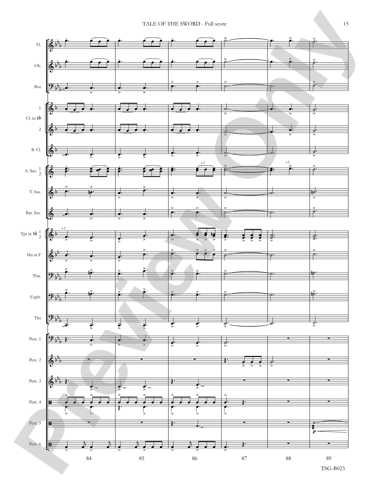 Tale of the Sword: Concert Band Conductor Score & Parts
