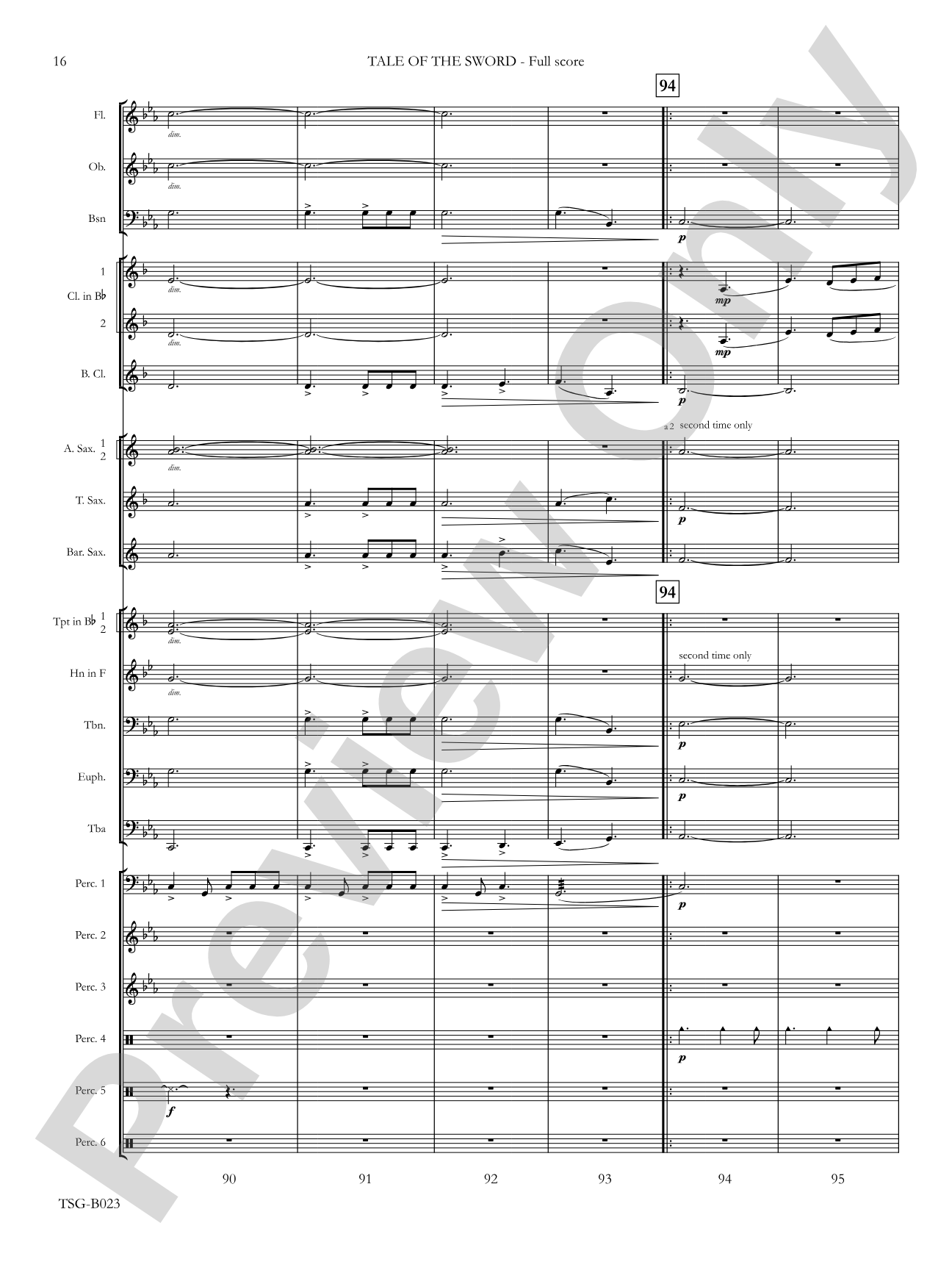 Tale of the Sword: Concert Band Conductor Score & Parts