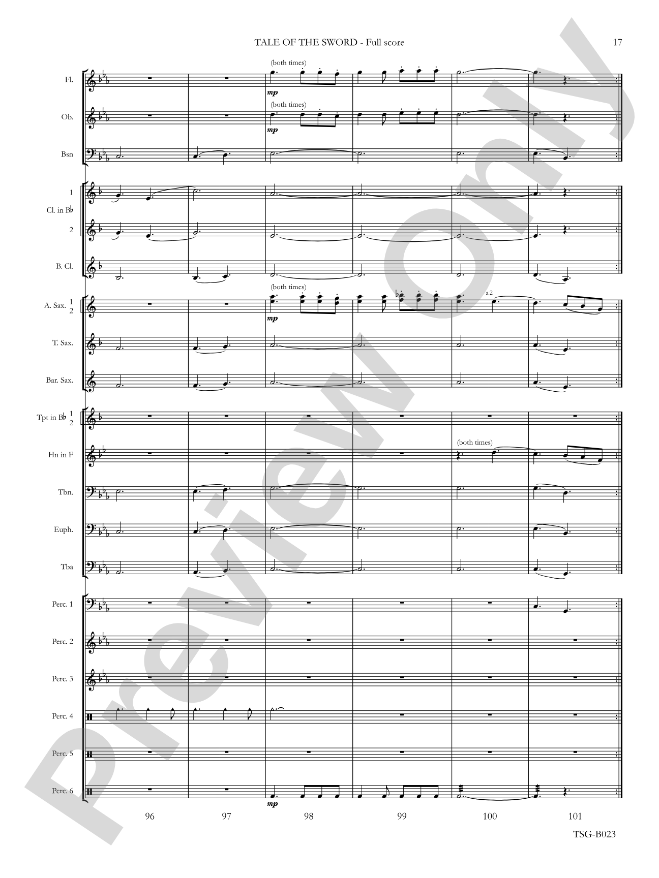 Tale of the Sword: Concert Band Conductor Score & Parts