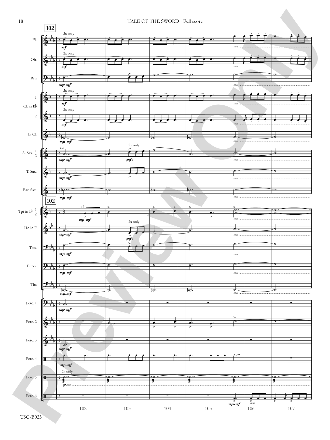 Tale of the Sword: Concert Band Conductor Score & Parts