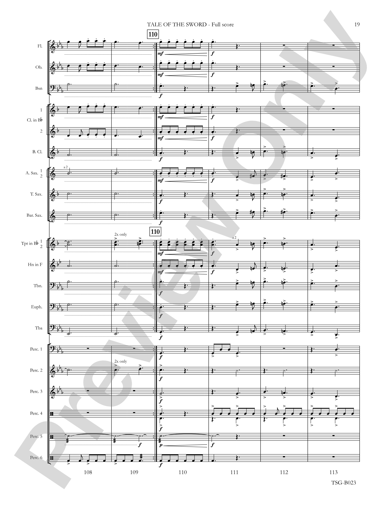 Tale of the Sword: Concert Band Conductor Score & Parts