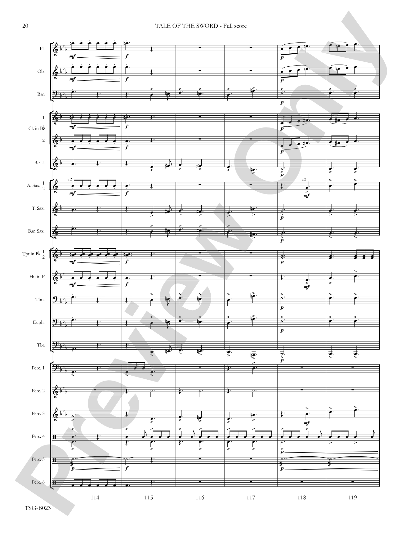 Tale of the Sword: Concert Band Conductor Score & Parts