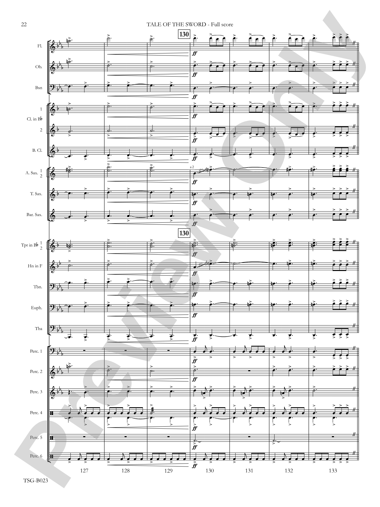 Tale of the Sword: Concert Band Conductor Score & Parts