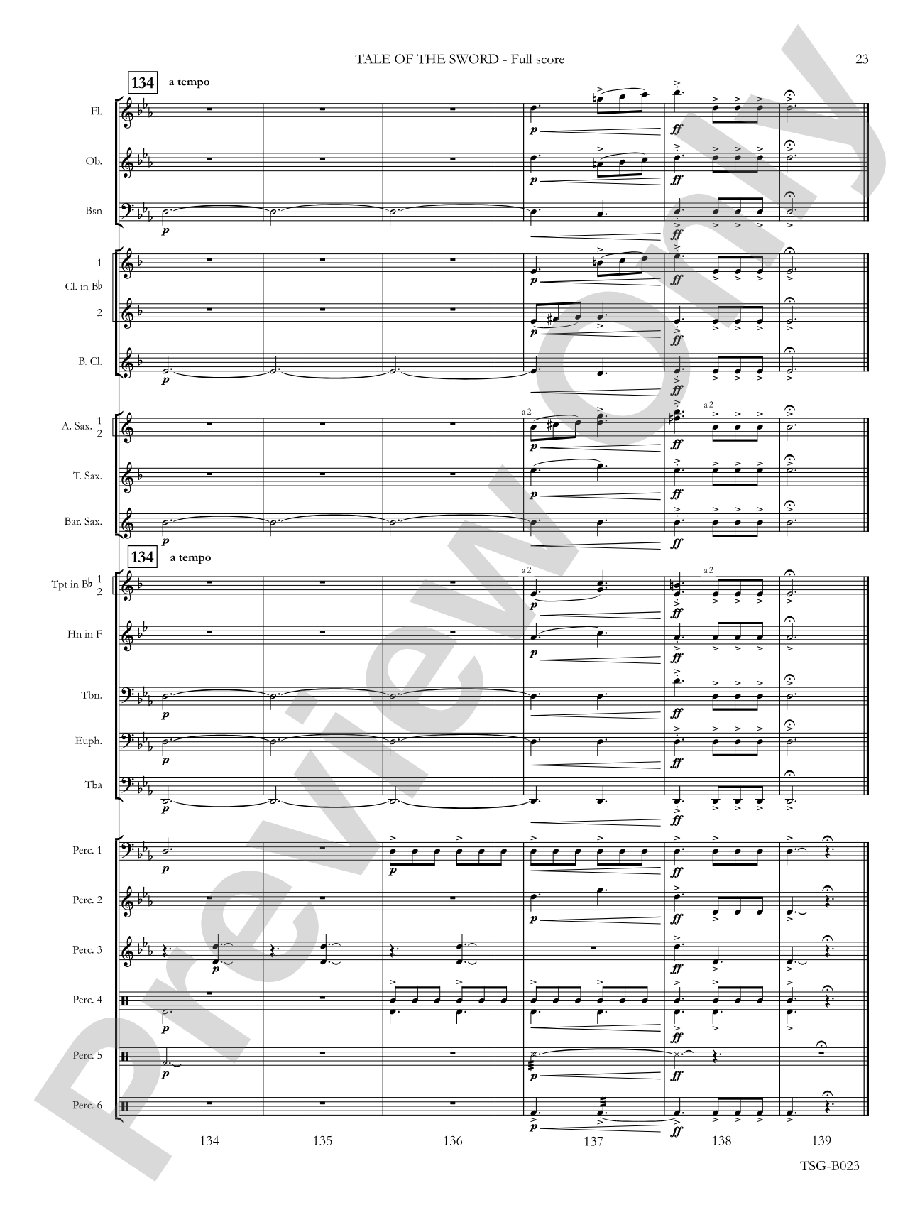 Tale of the Sword: Concert Band Conductor Score & Parts