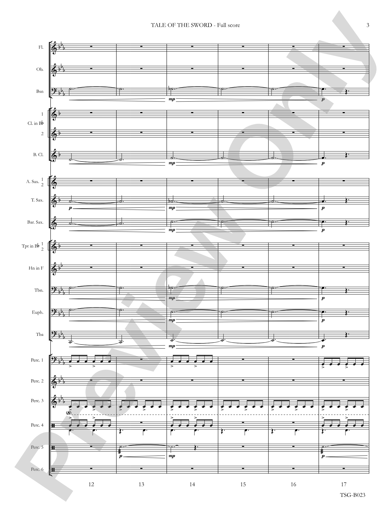 Tale of the Sword: Concert Band Conductor Score & Parts