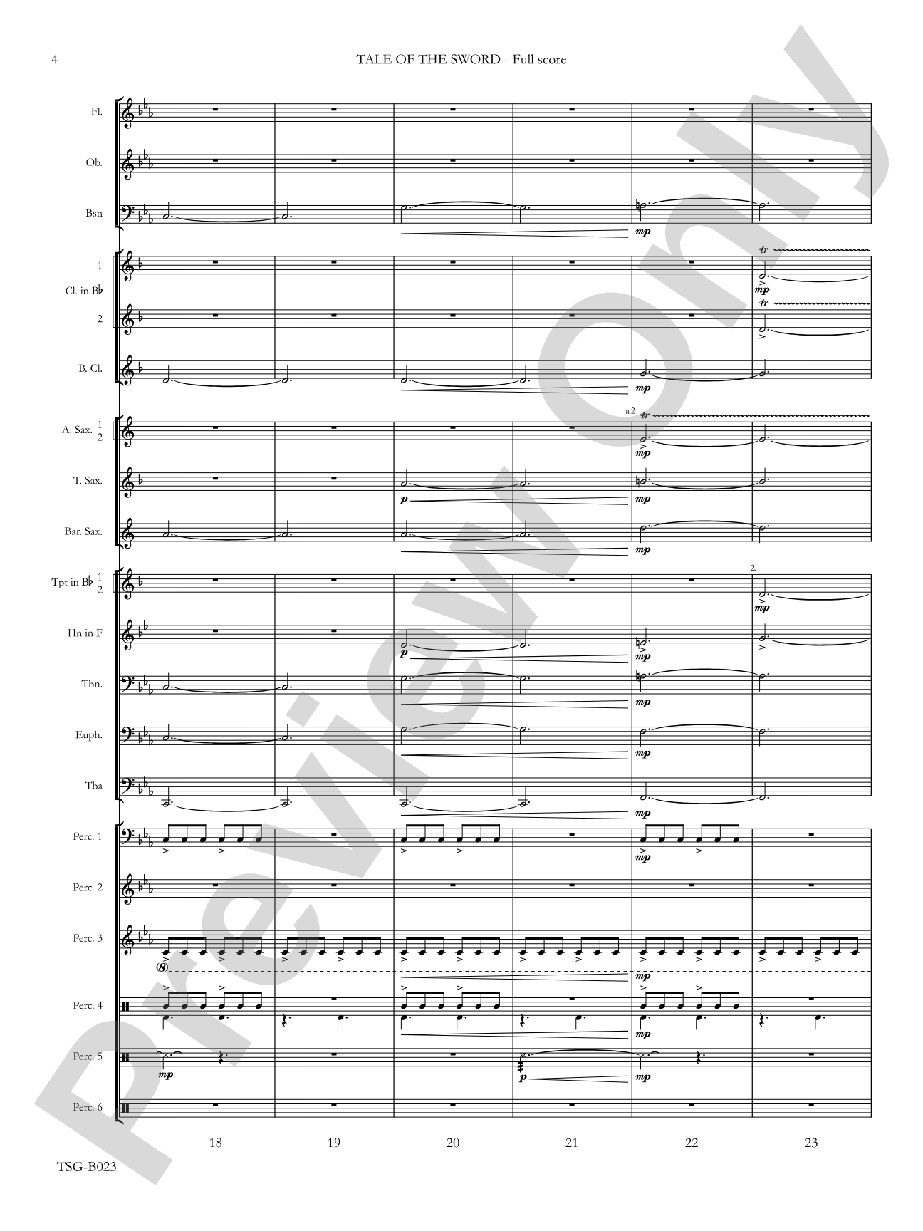 Tale of the Sword: Concert Band Conductor Score & Parts