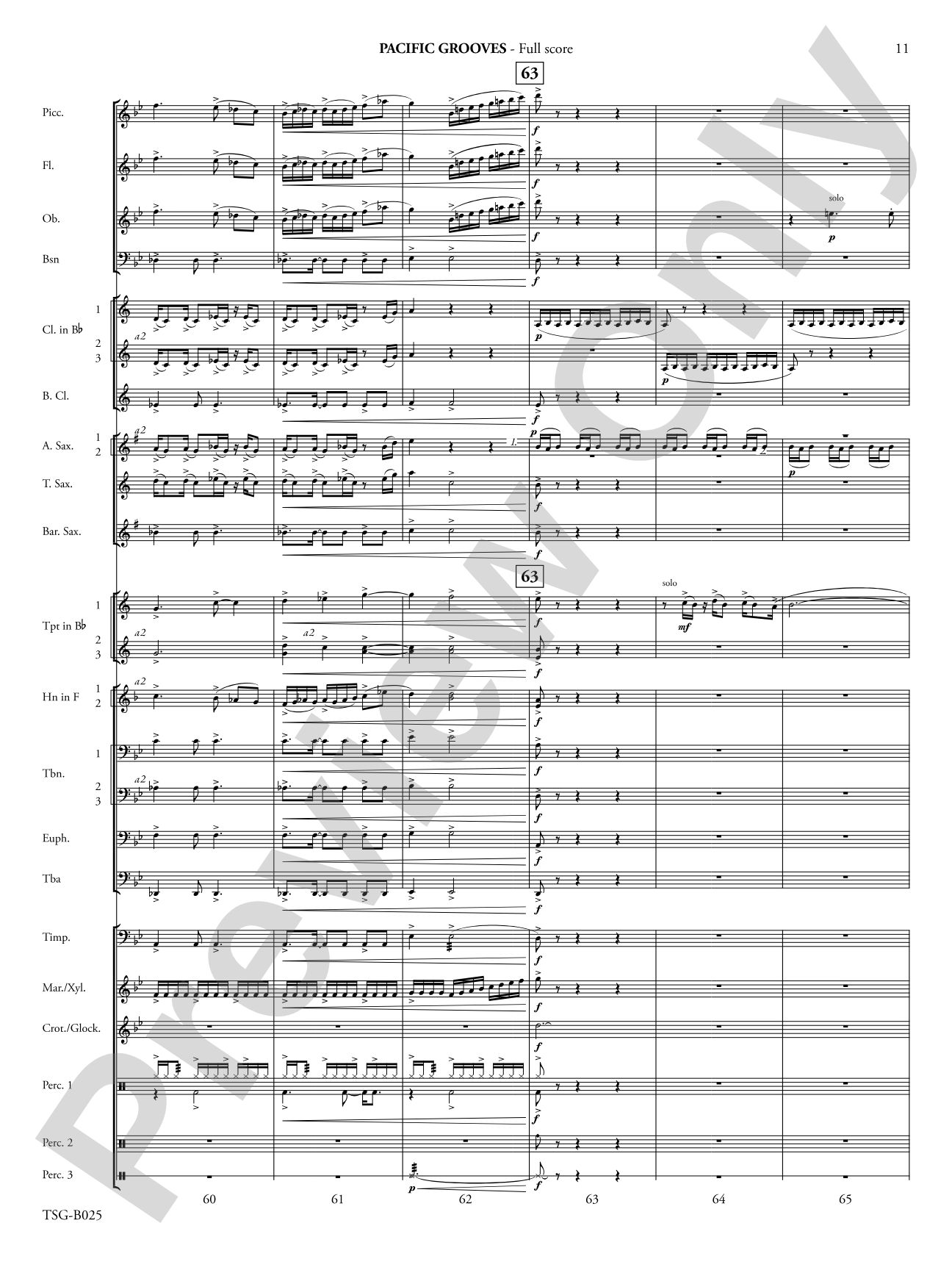 Pacific Grooves: Concert Band Conductor Score & Parts