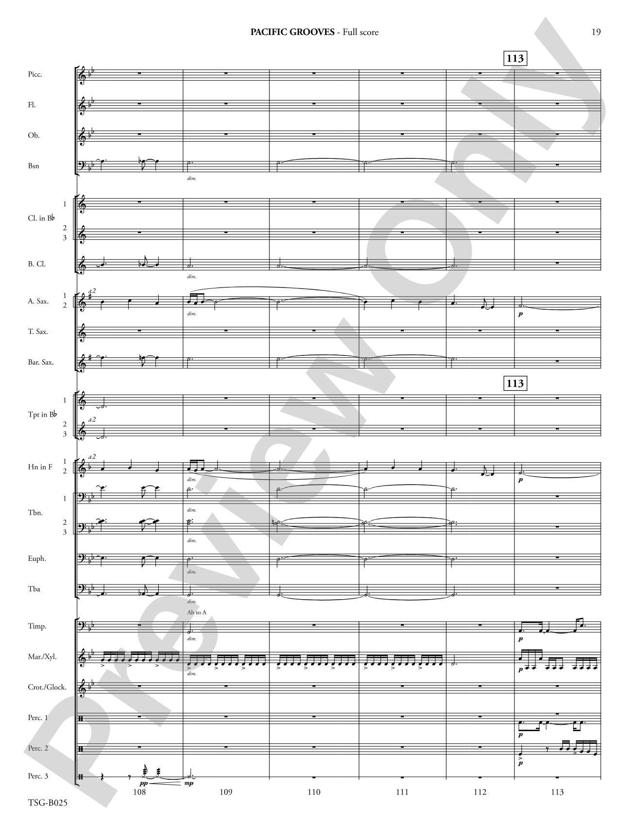Pacific Grooves: Concert Band Conductor Score & Parts