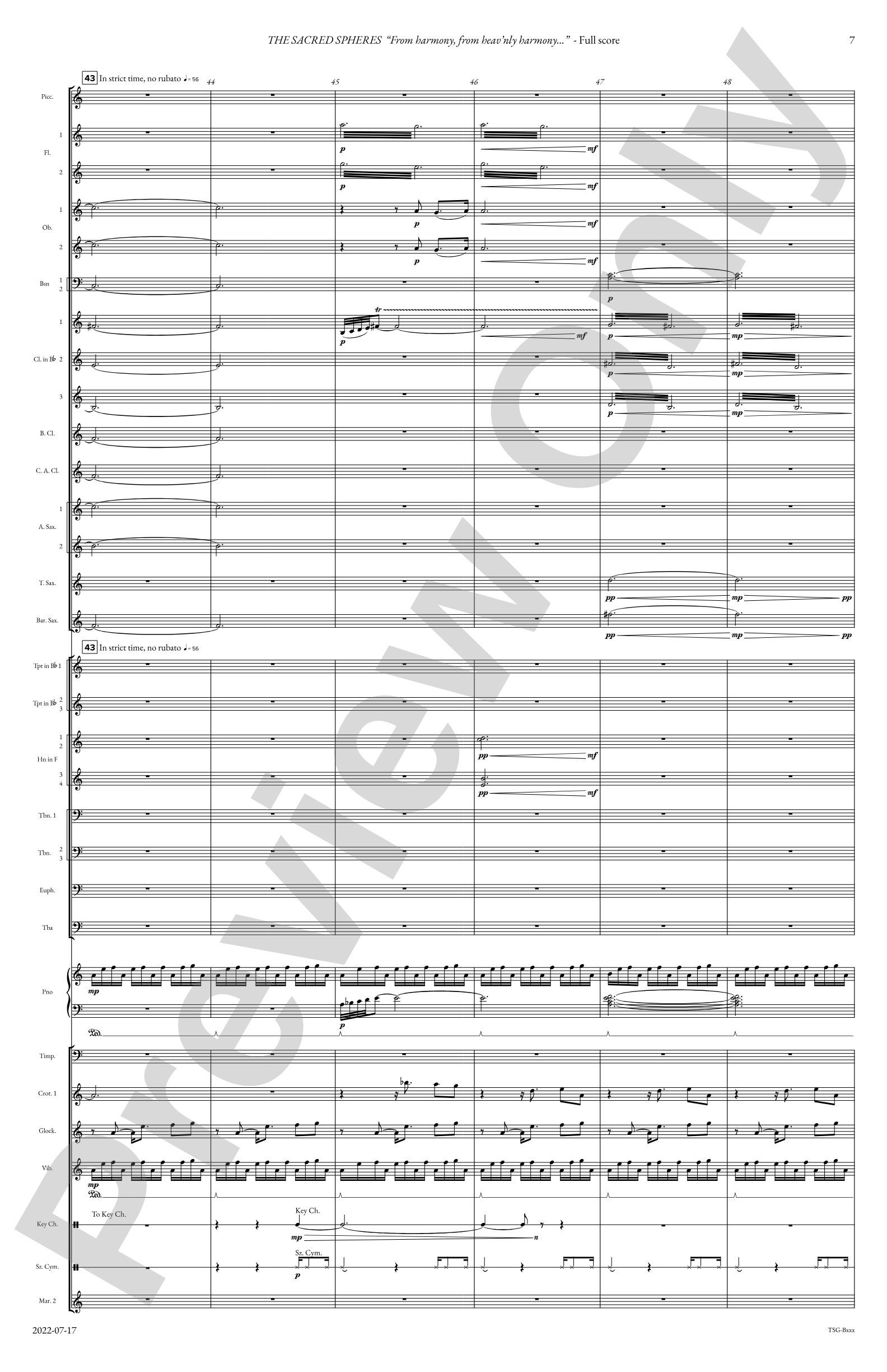 The Sacred Spheres: Concert Band Conductor Score & Parts