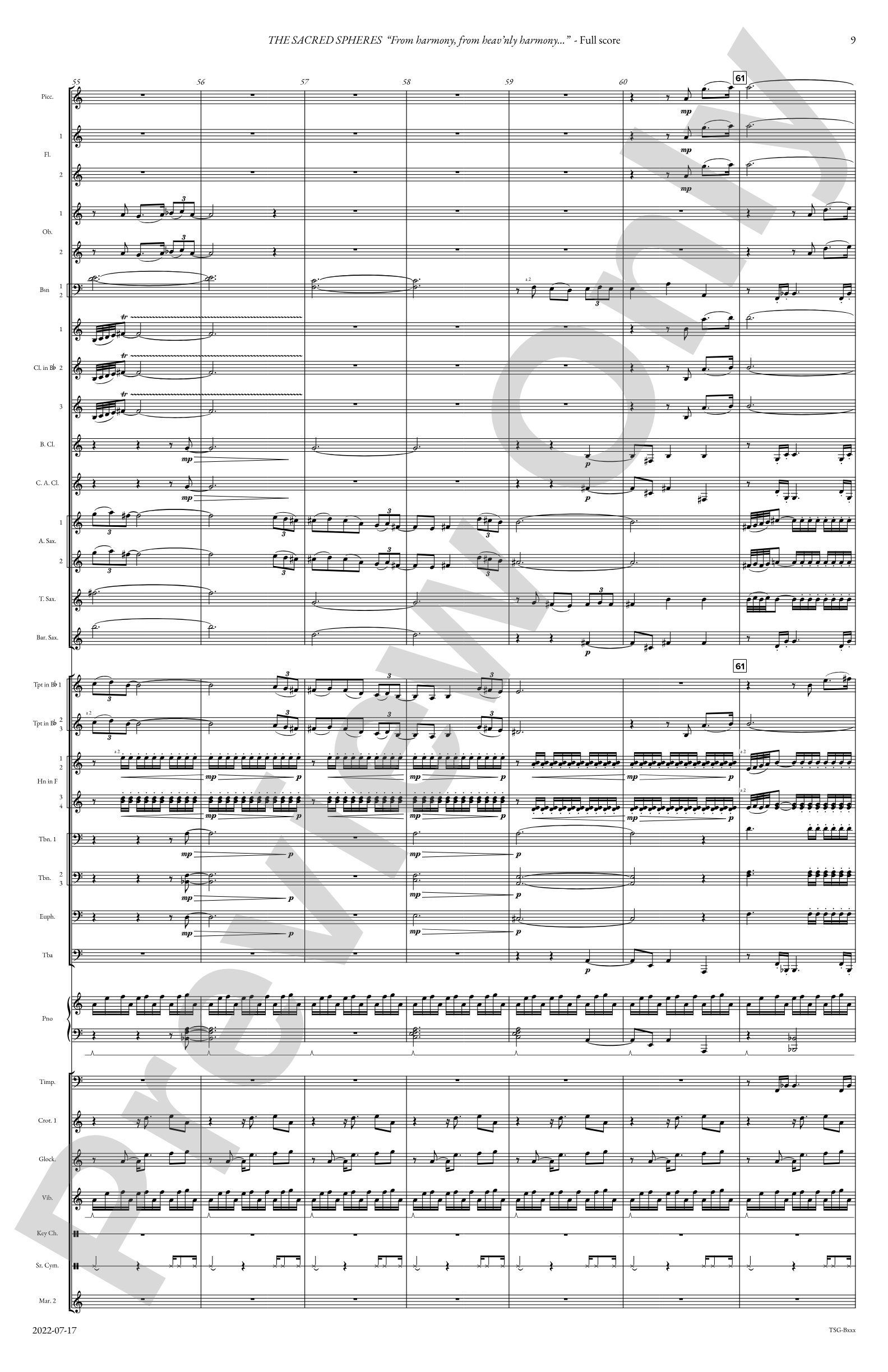 The Sacred Spheres: Concert Band Conductor Score & Parts