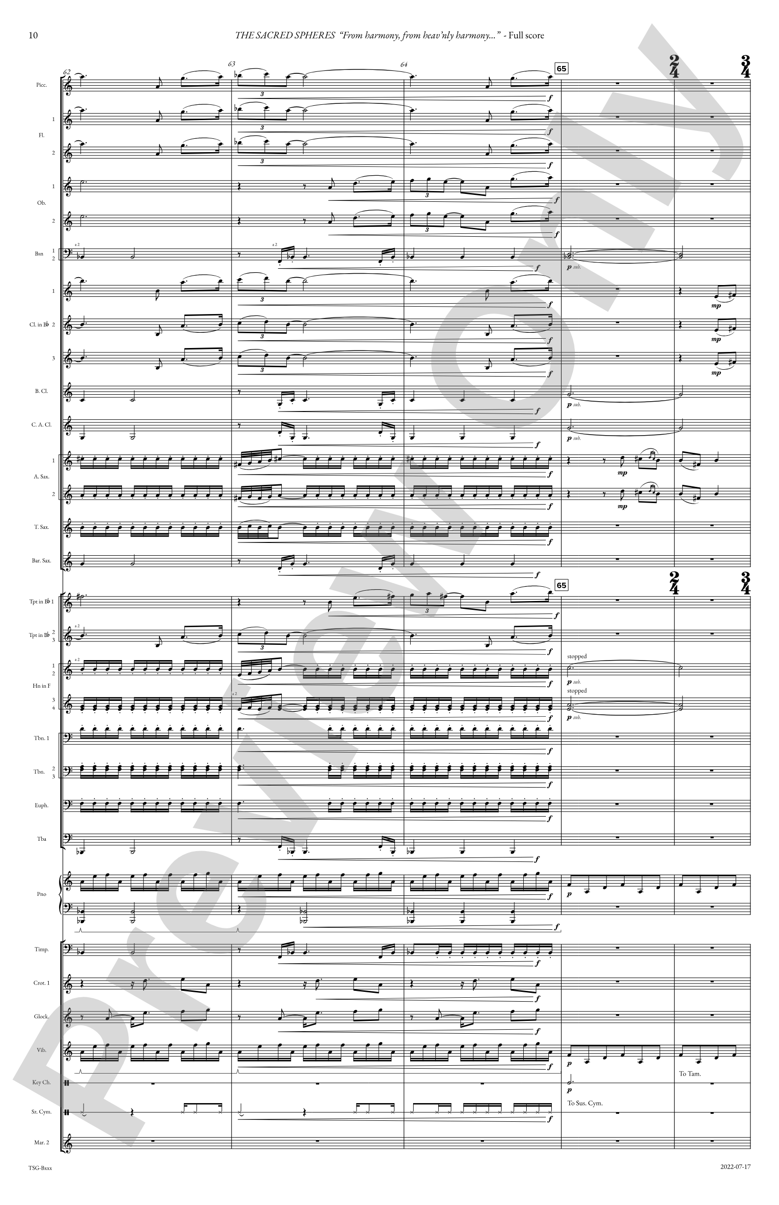 The Sacred Spheres: Concert Band Conductor Score & Parts