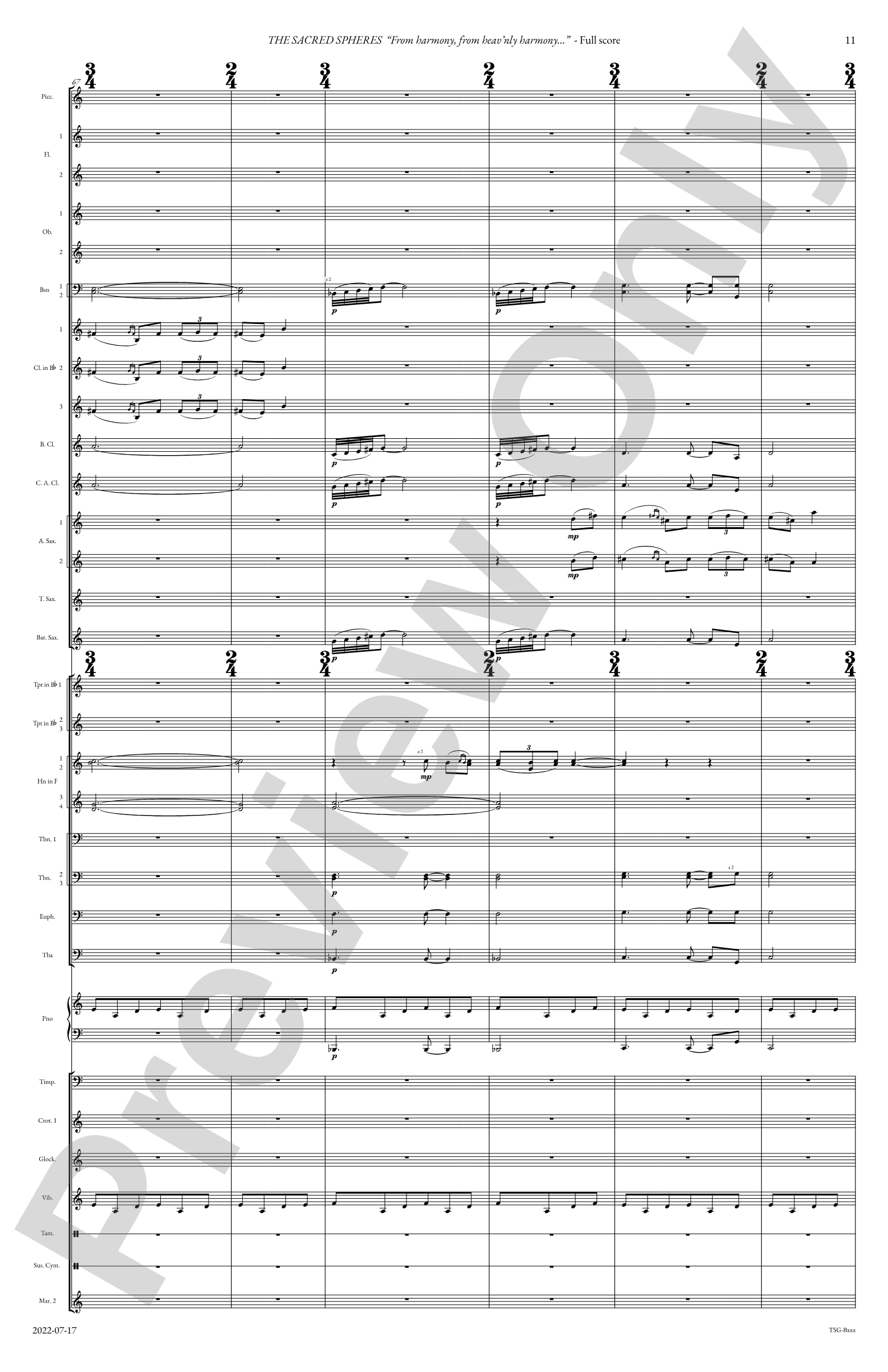 The Sacred Spheres: Concert Band Conductor Score & Parts