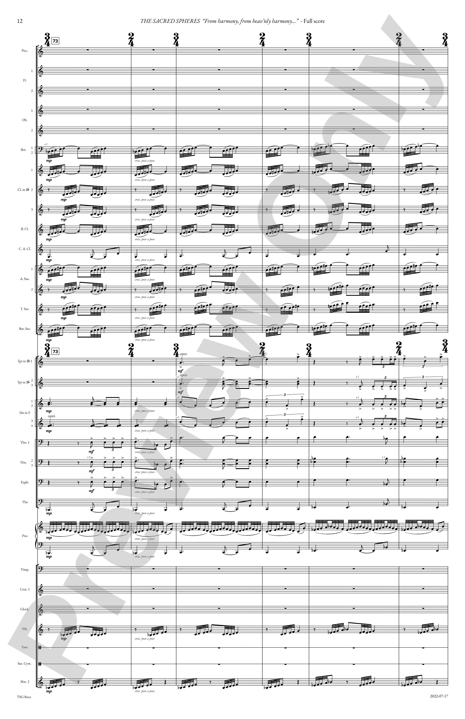 The Sacred Spheres: Concert Band Conductor Score & Parts