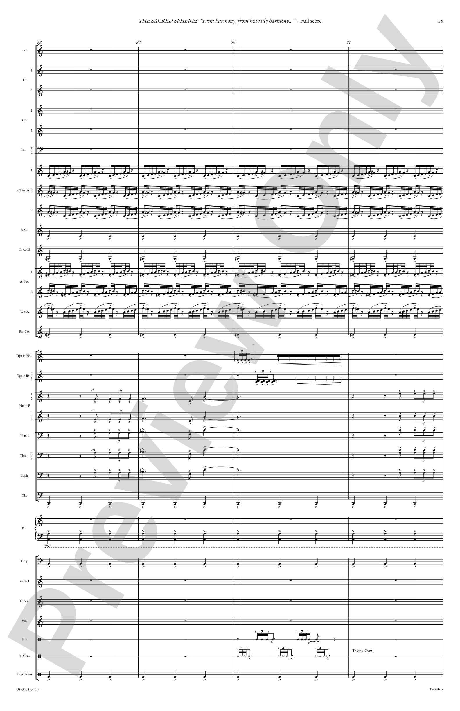The Sacred Spheres: Concert Band Conductor Score & Parts
