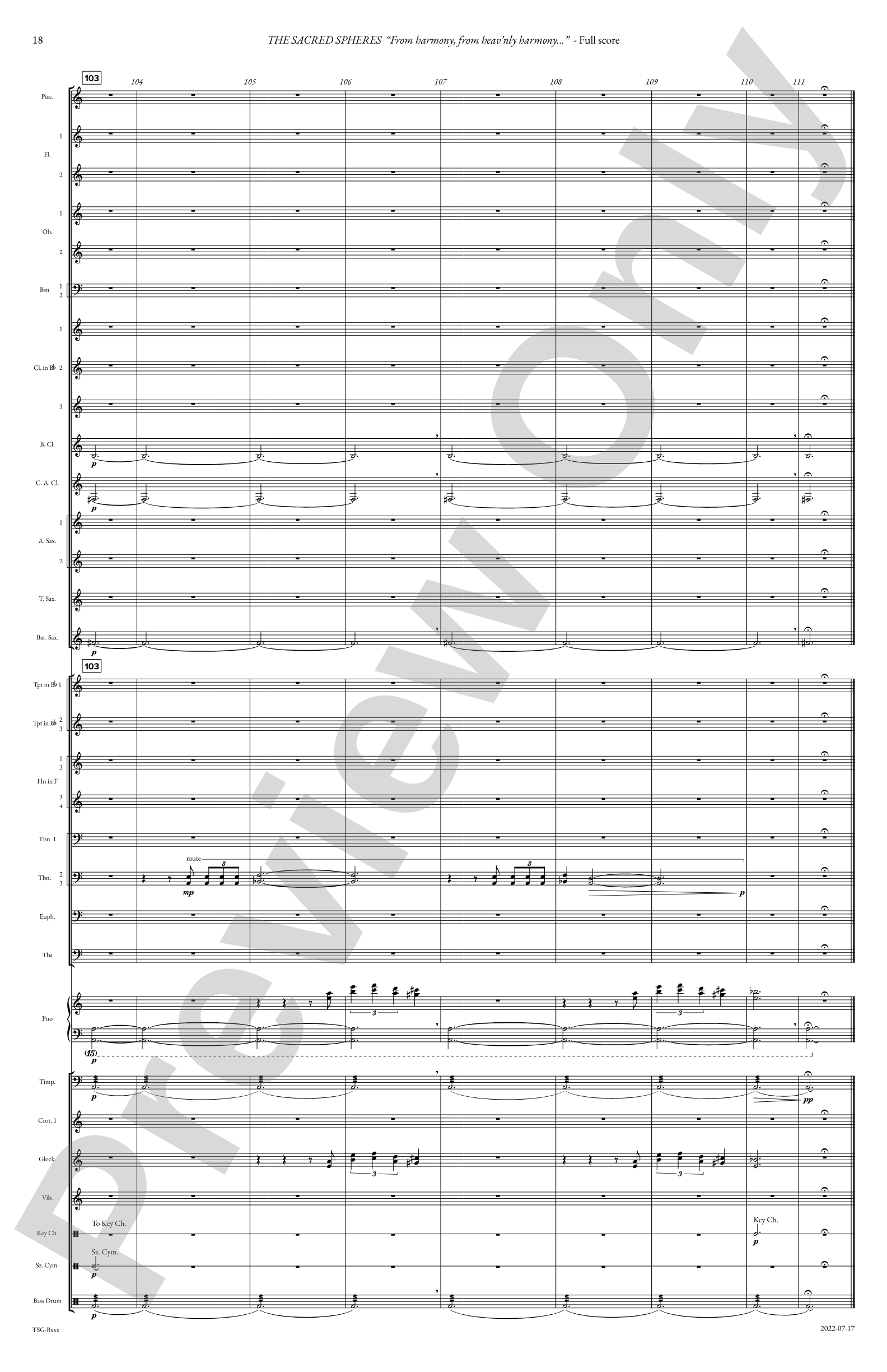 The Sacred Spheres: Concert Band Conductor Score & Parts