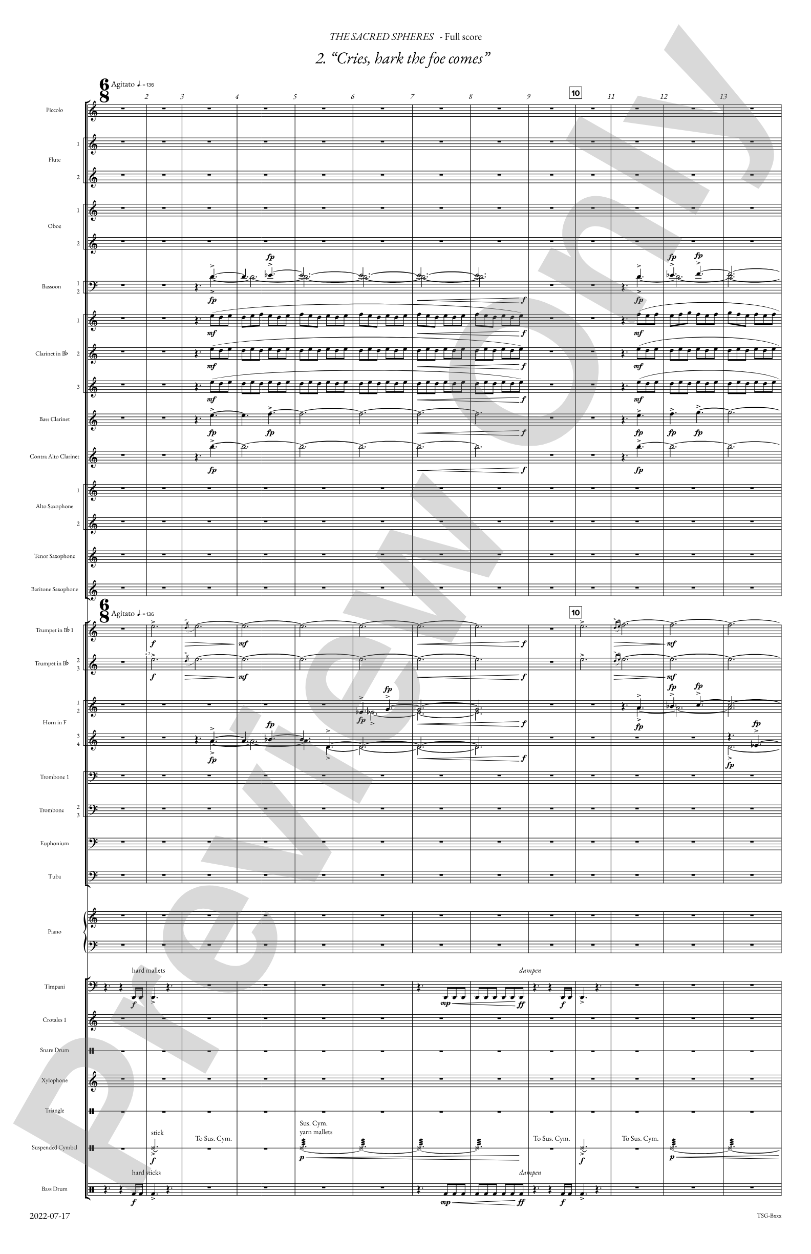 The Sacred Spheres: Concert Band Conductor Score & Parts