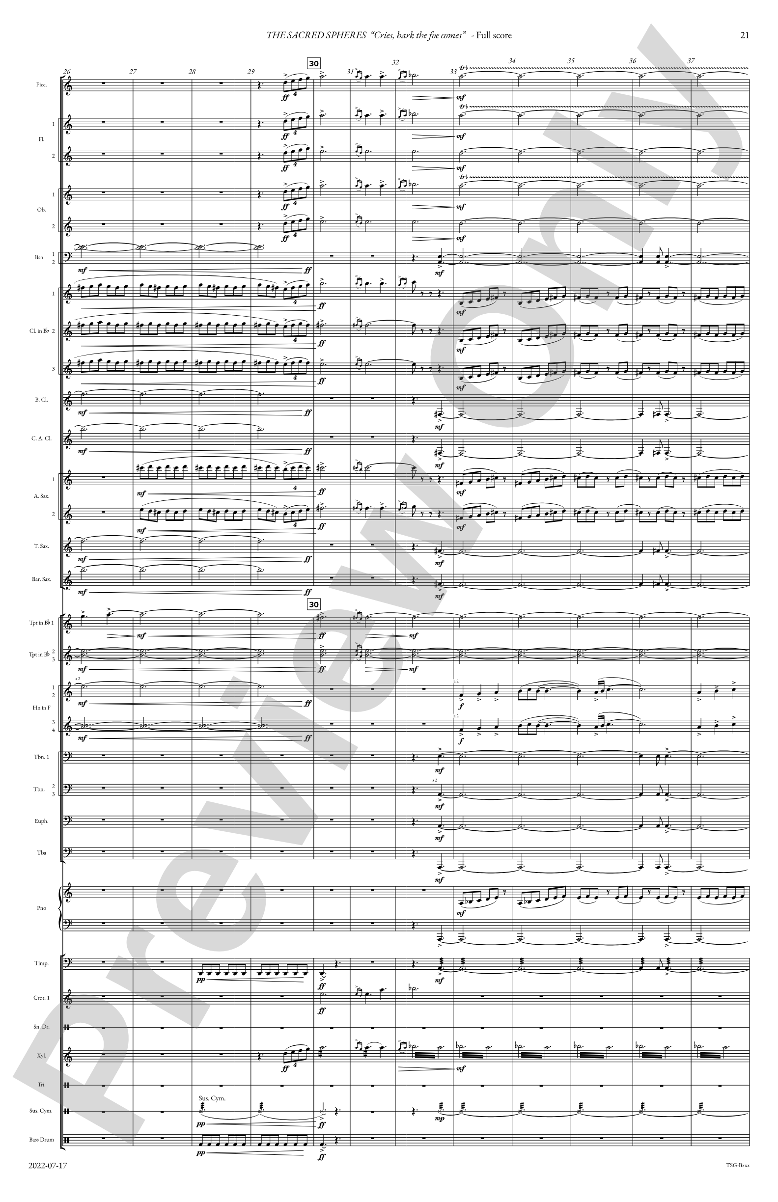 The Sacred Spheres: Concert Band Conductor Score & Parts