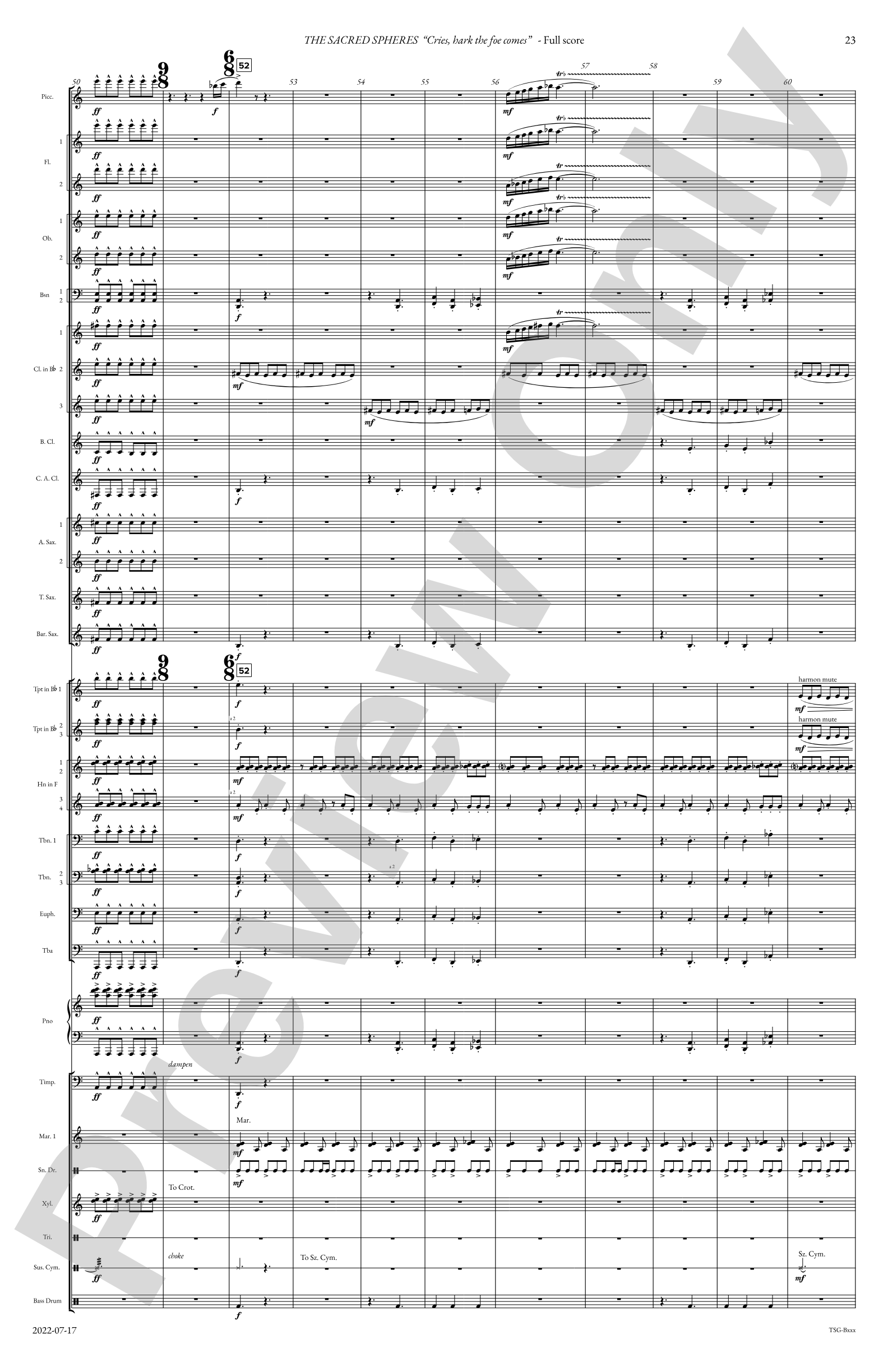 The Sacred Spheres: Concert Band Conductor Score & Parts