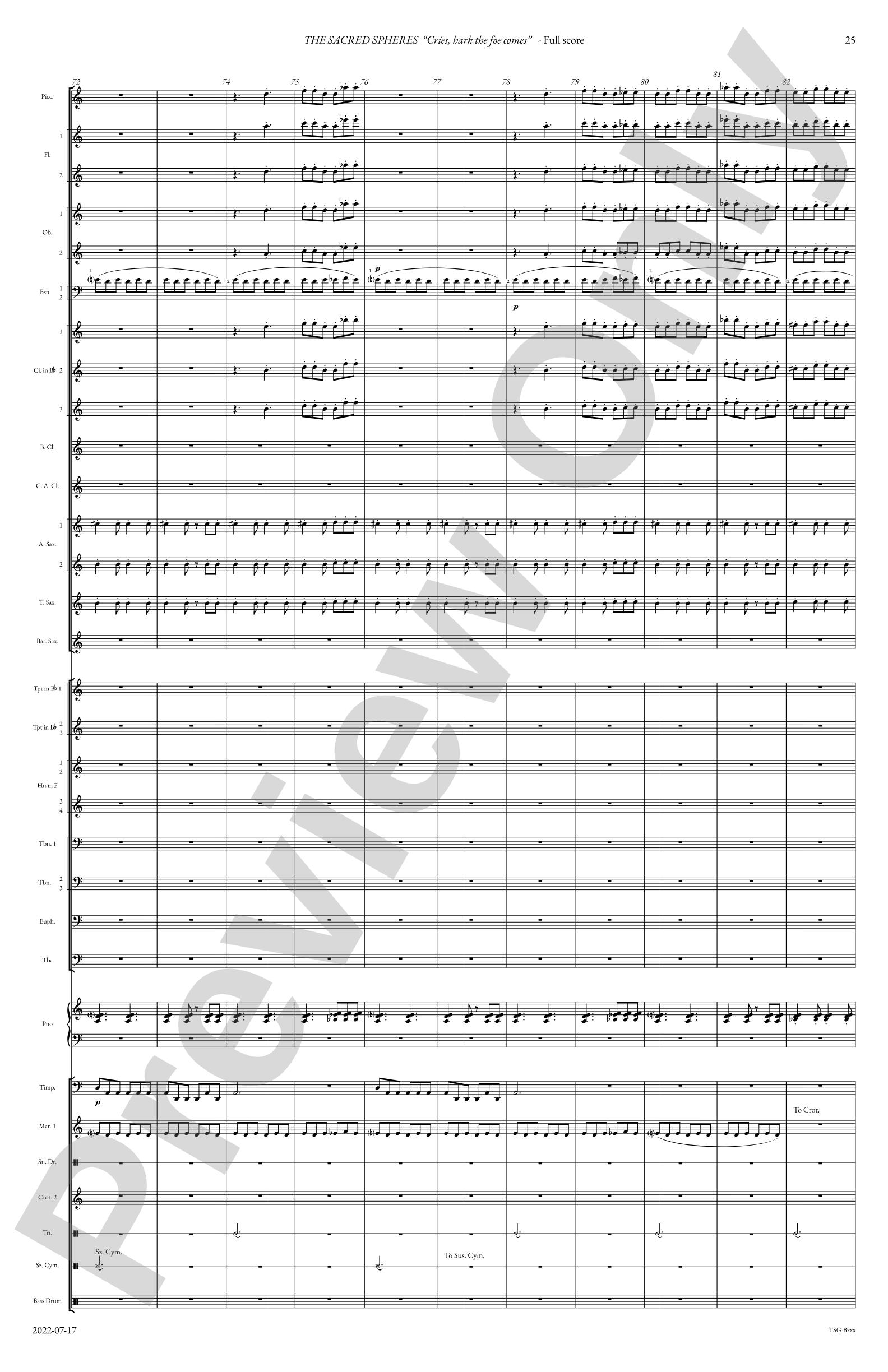 The Sacred Spheres: Concert Band Conductor Score & Parts