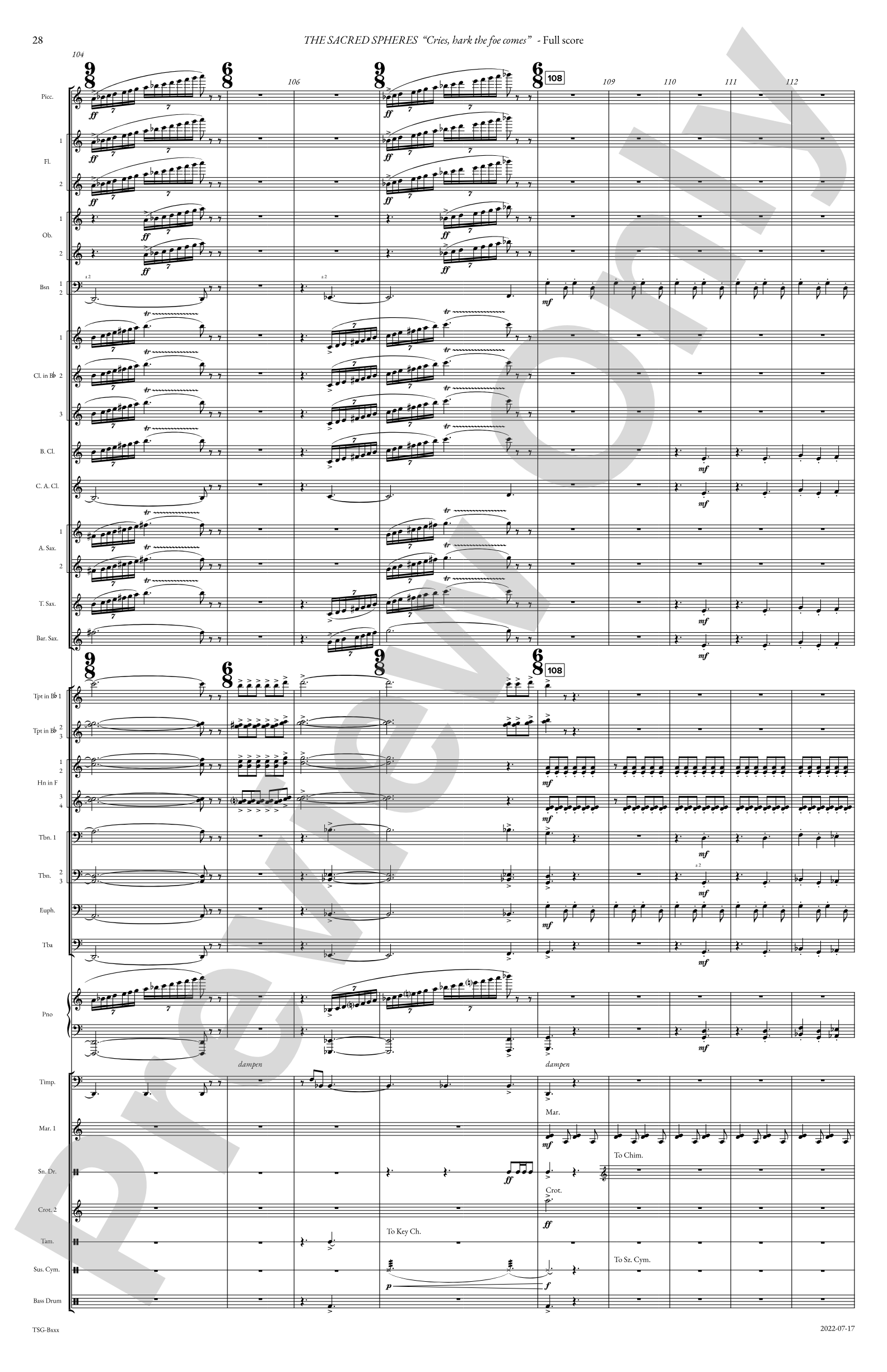 The Sacred Spheres: Concert Band Conductor Score & Parts