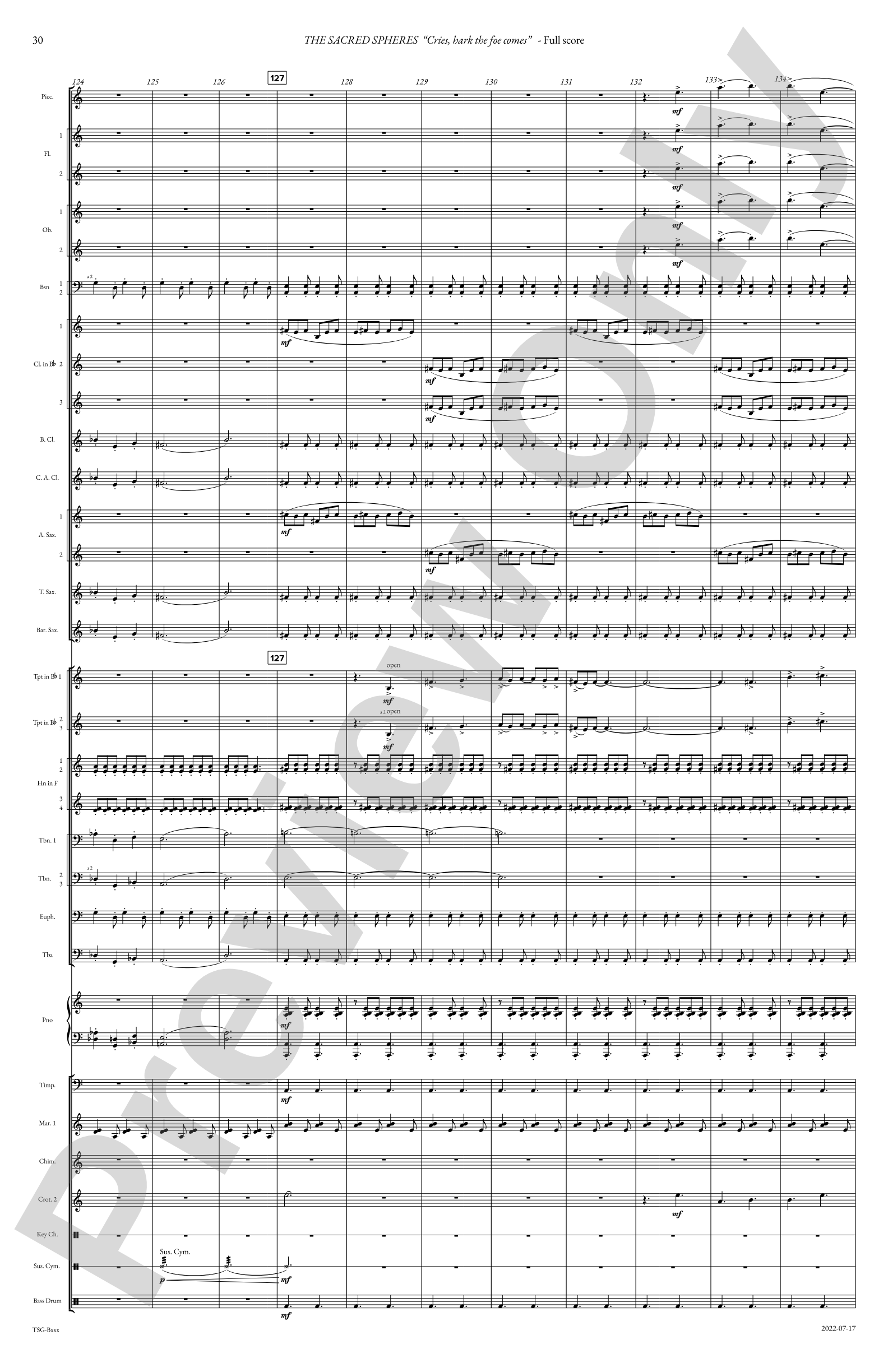 The Sacred Spheres: Concert Band Conductor Score & Parts